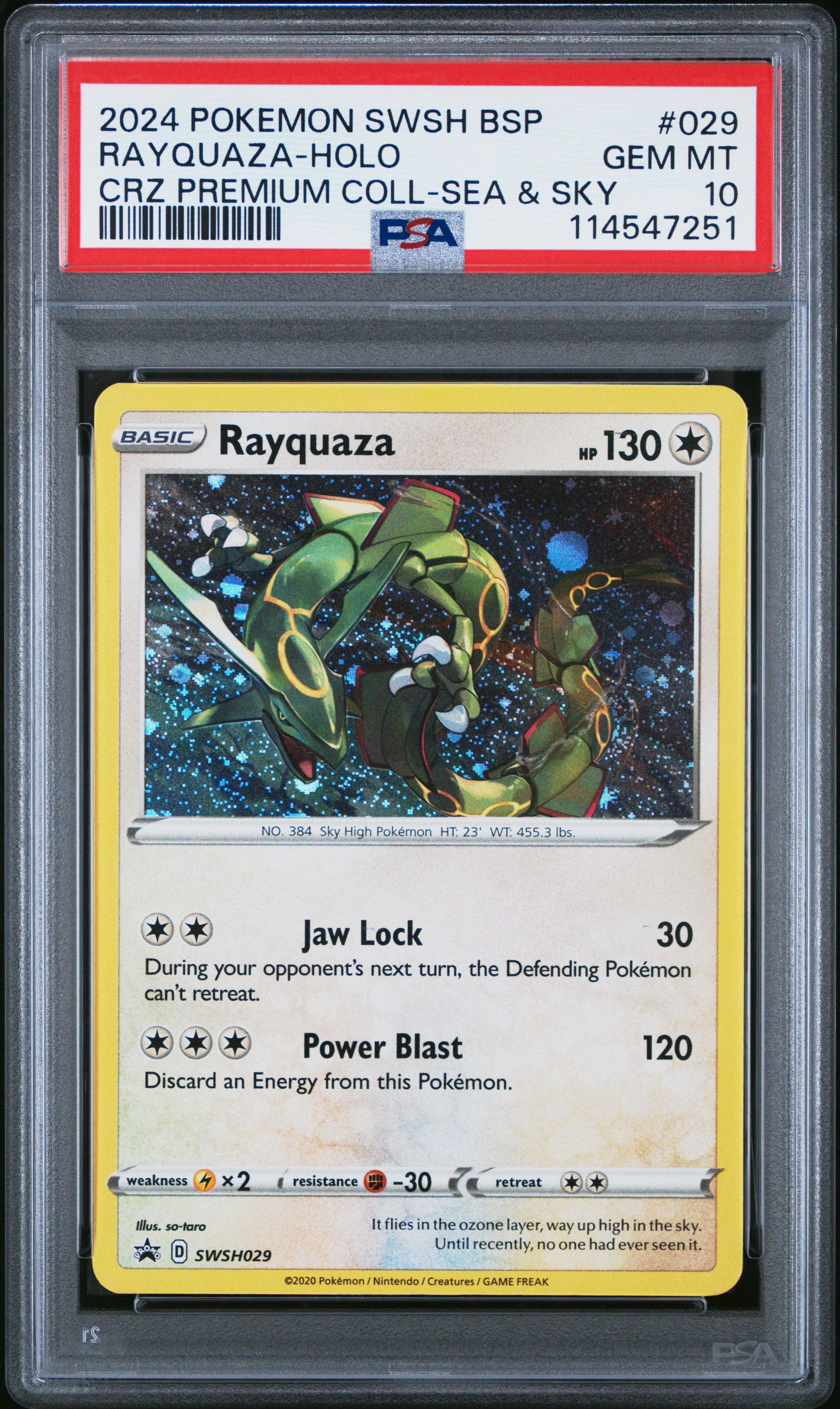 ポケモンカードＰＳＡ10 2024 Pokemon Swsh Black Star Promo 029 Rayquaza-holo Crown Zenith
