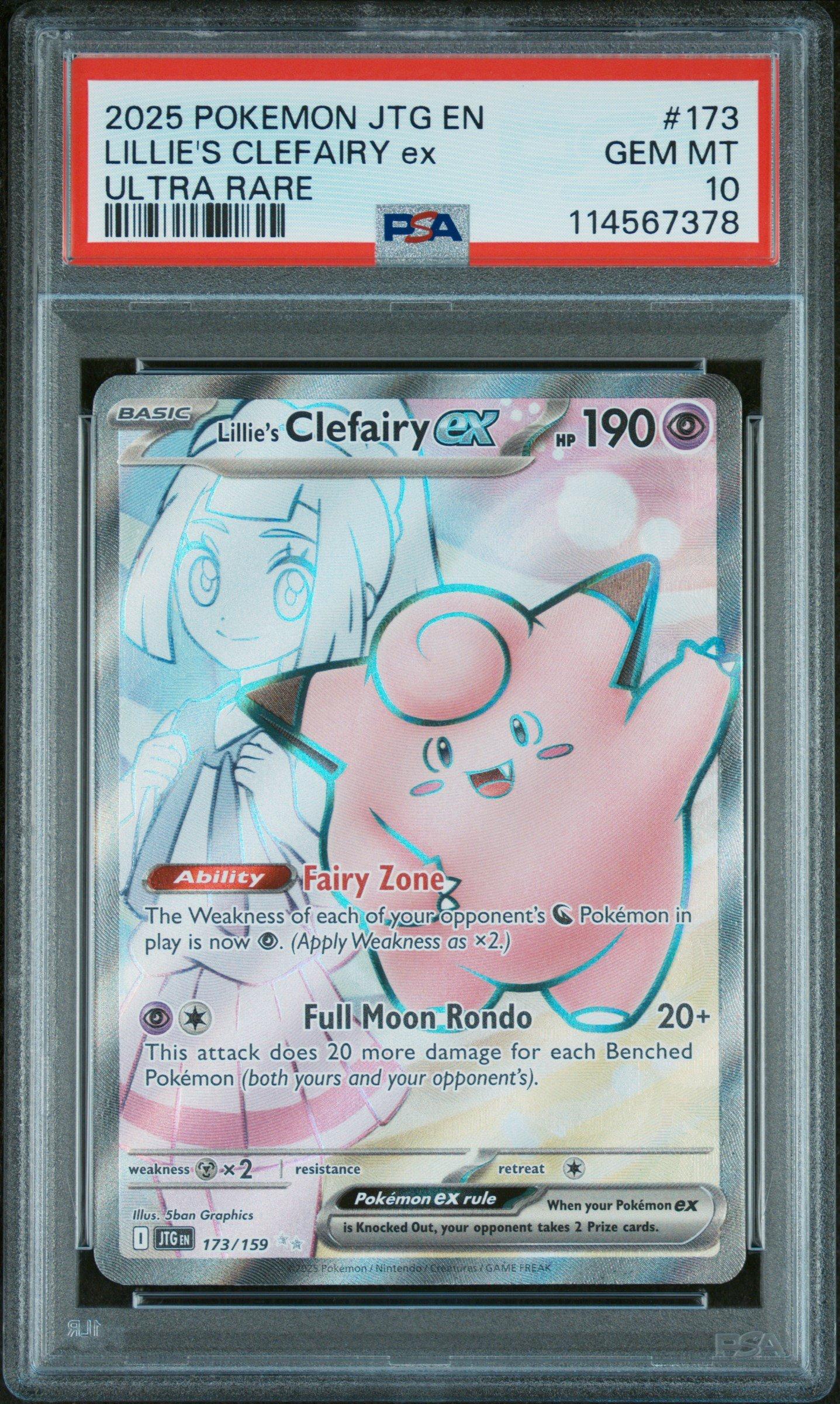 2025 Pokemon Jtg En-journey Together 173 Lillie's Clefairy Ex