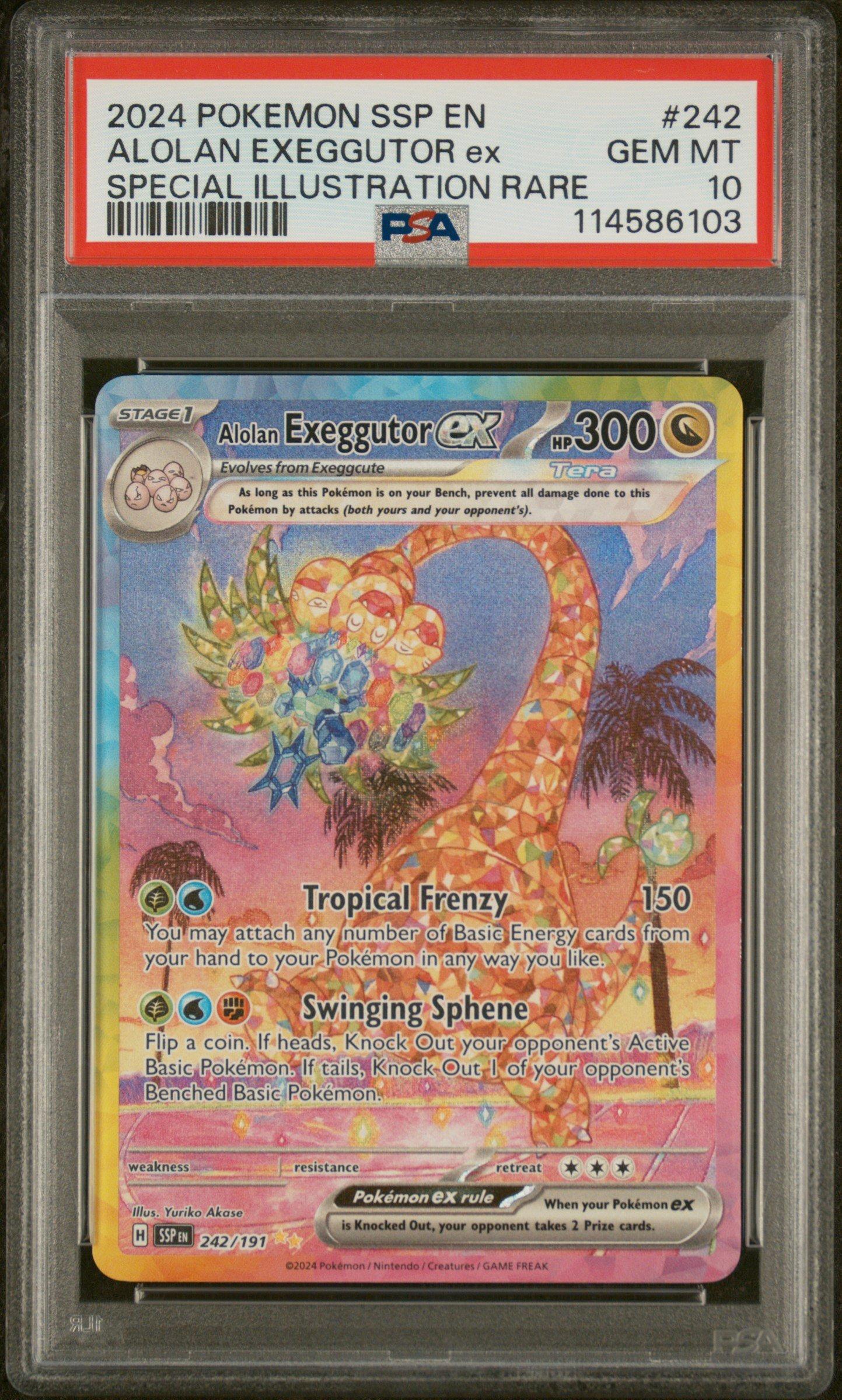 2024 Pokemon Ssp En-surging Sparks 242 Alolan Exeggutor Ex Special