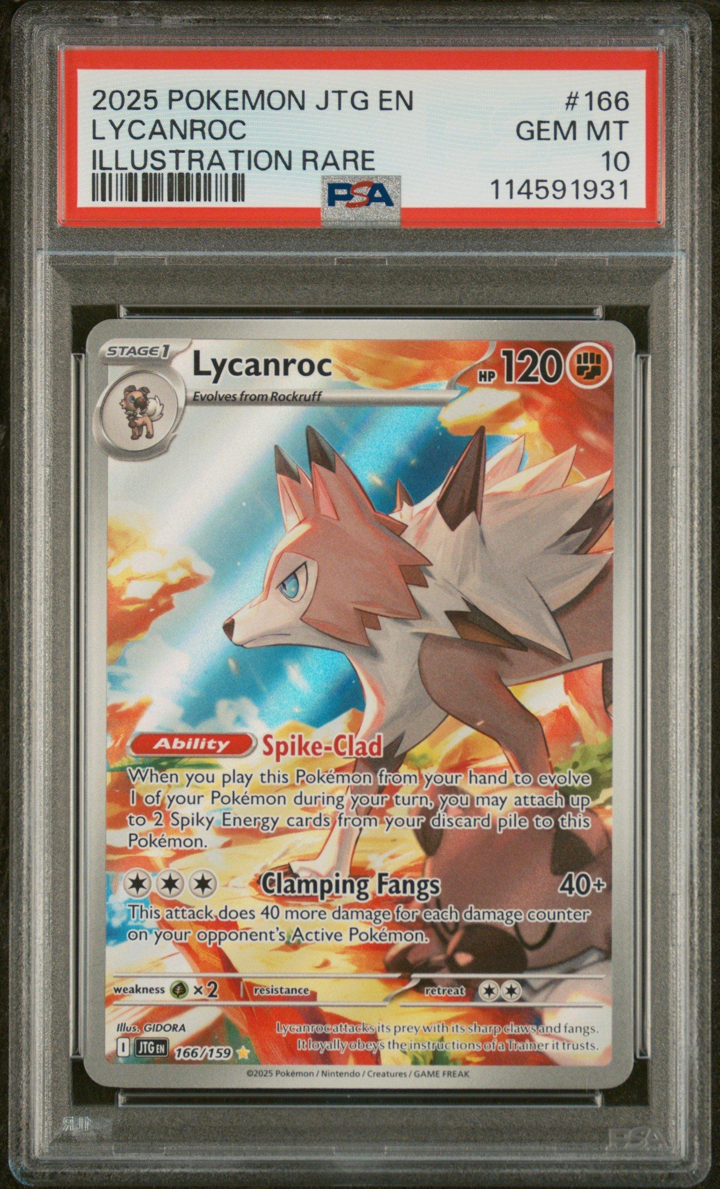 2025 Pokemon Jtg En-journey Together 166 Lycanroc Illustration