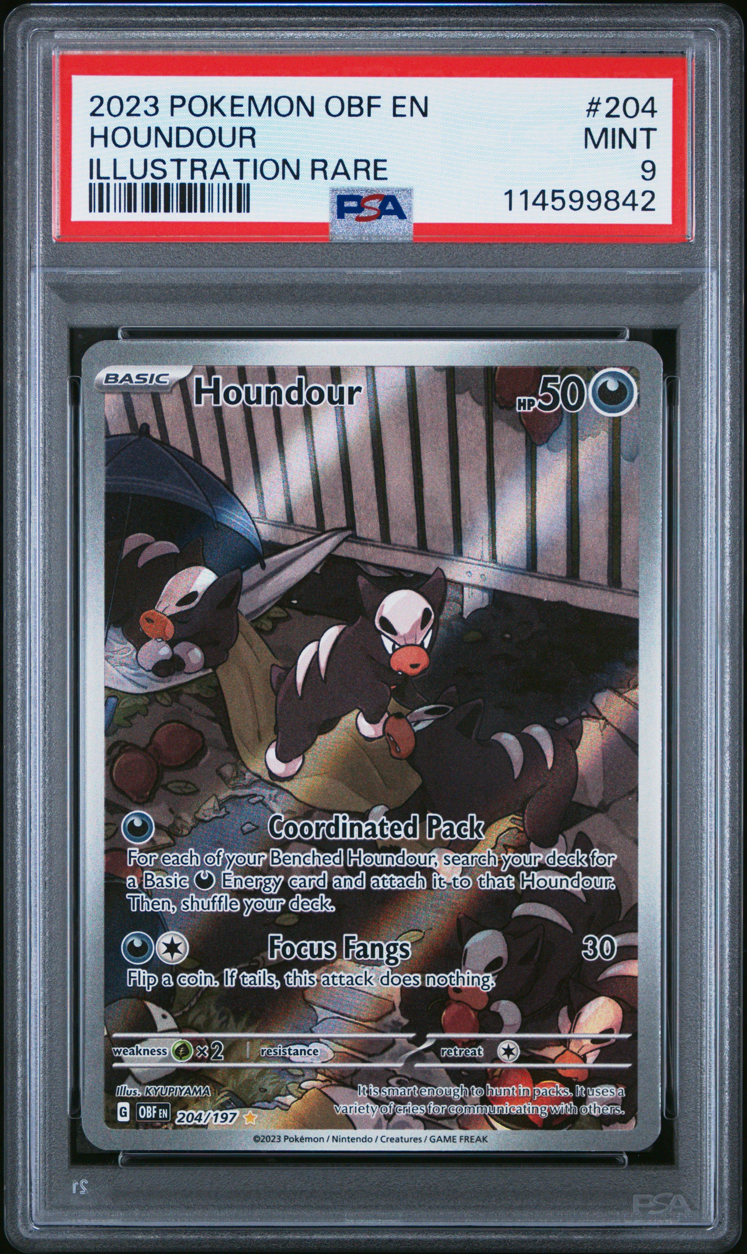 houndour pokemon card value - 204/197 - Obsidian Flames - Illustration Rare this item offers a spectacular aesthetic for a gallery Houndoom Price & Card Details