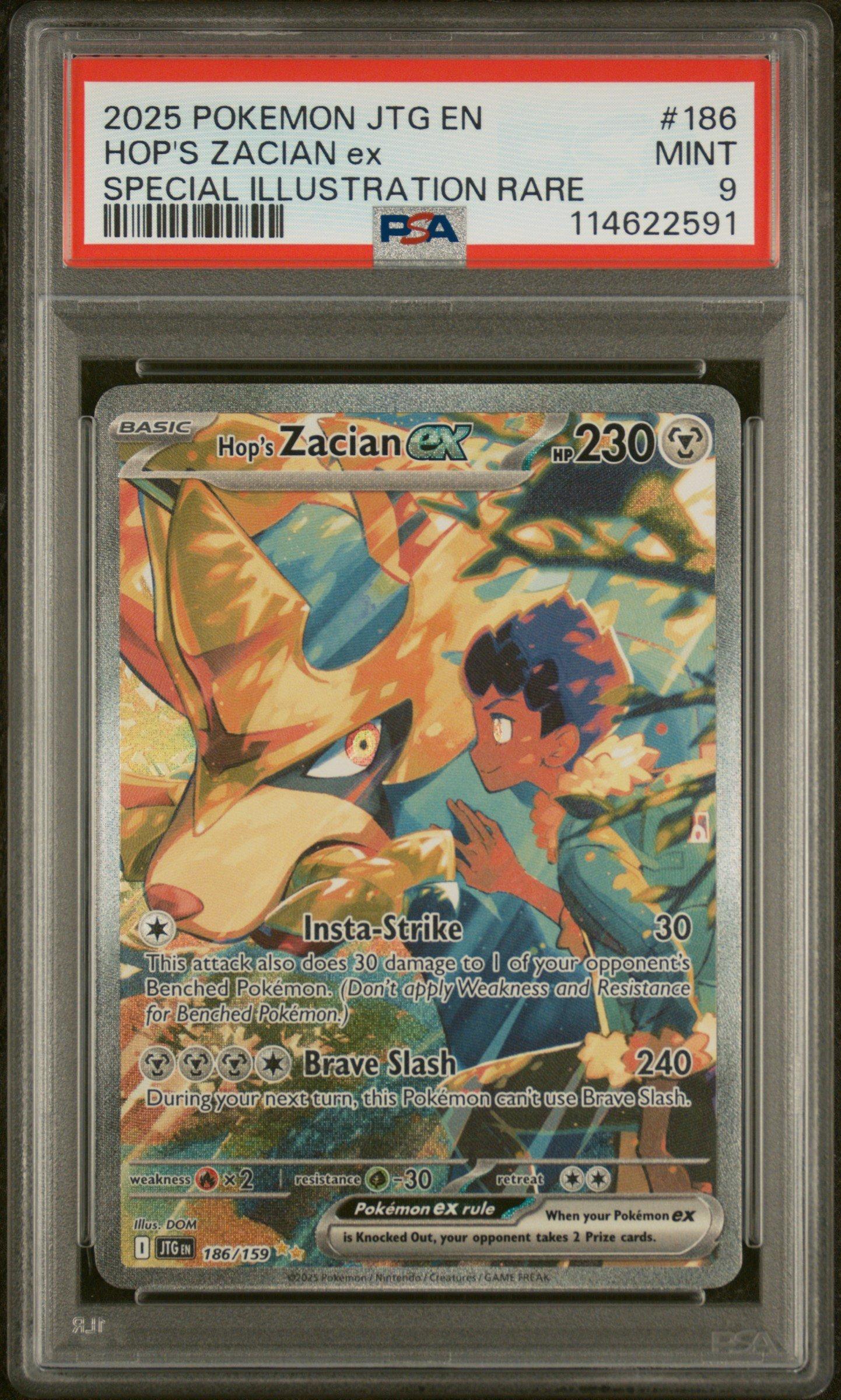 2025 Pokemon Jtg En-journey Together 186 Hop's Zacian Ex Special