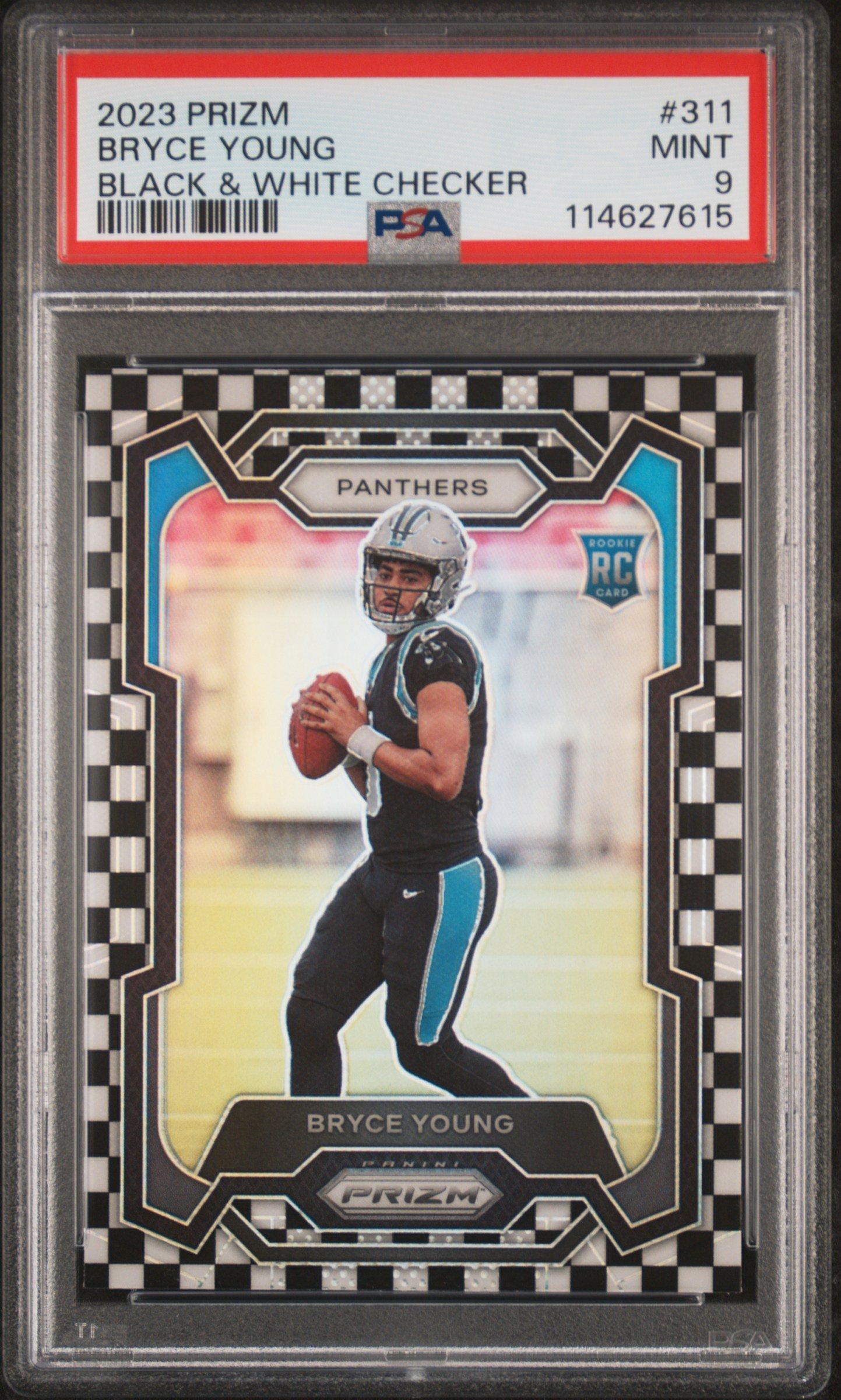 2023 Panini Prizm 311 Bryce Young Black & White Checker PSA 9