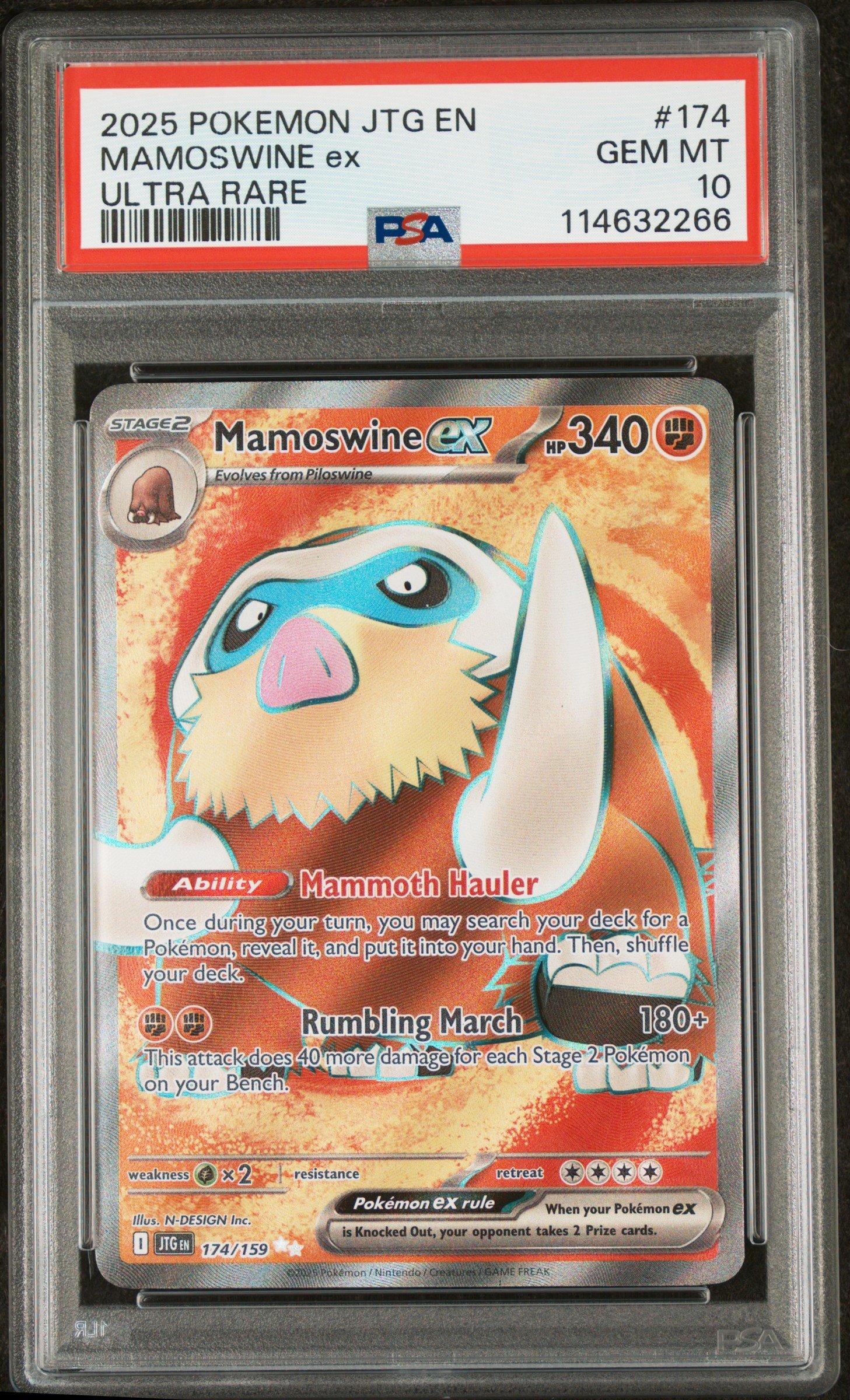 2025 Pokemon Jtg En-journey Together 174 Mamoswine Ex Ultra Rare