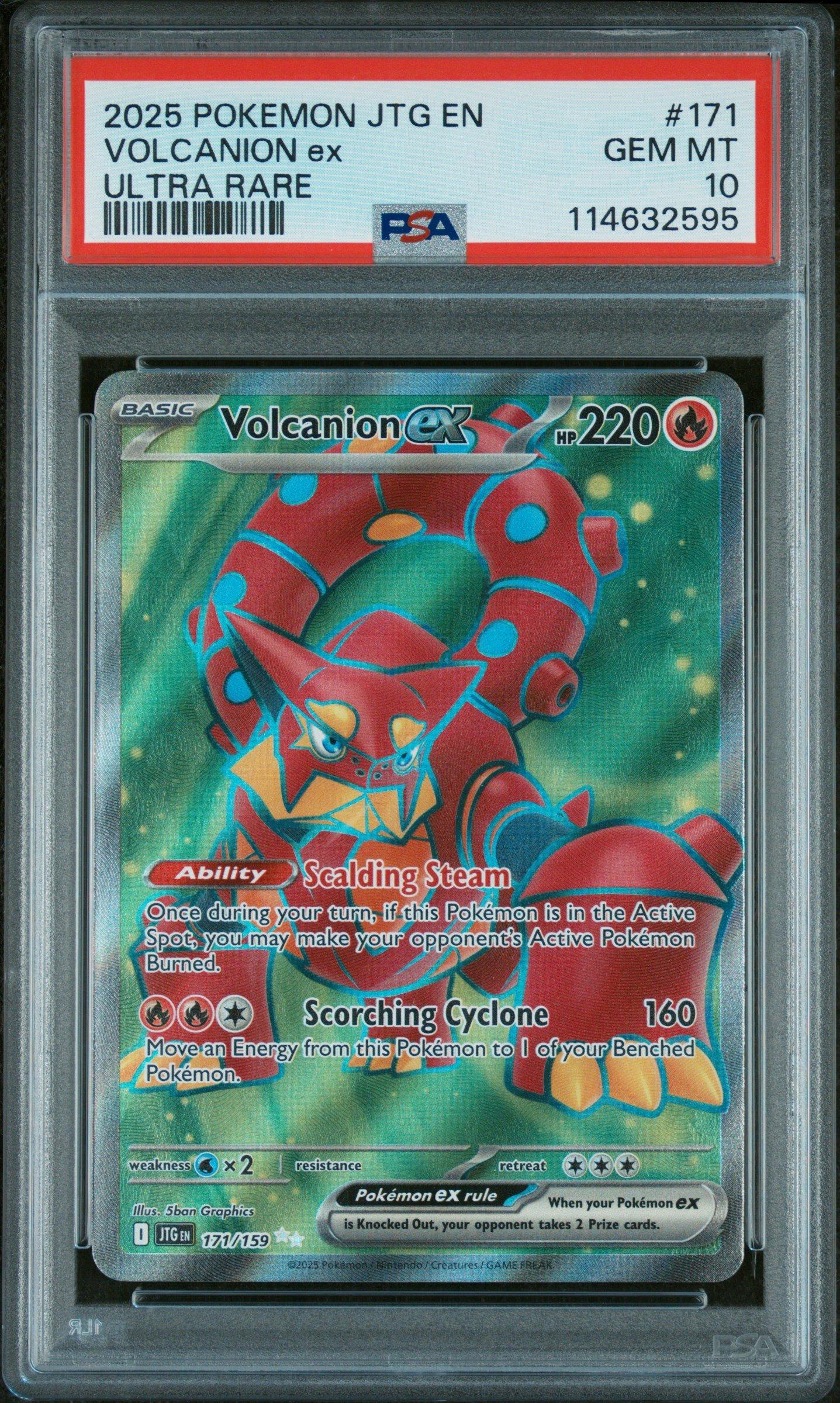2025 Pokemon Jtg En-journey Together 171 Volcanion Ex Ultra Rare PSA
