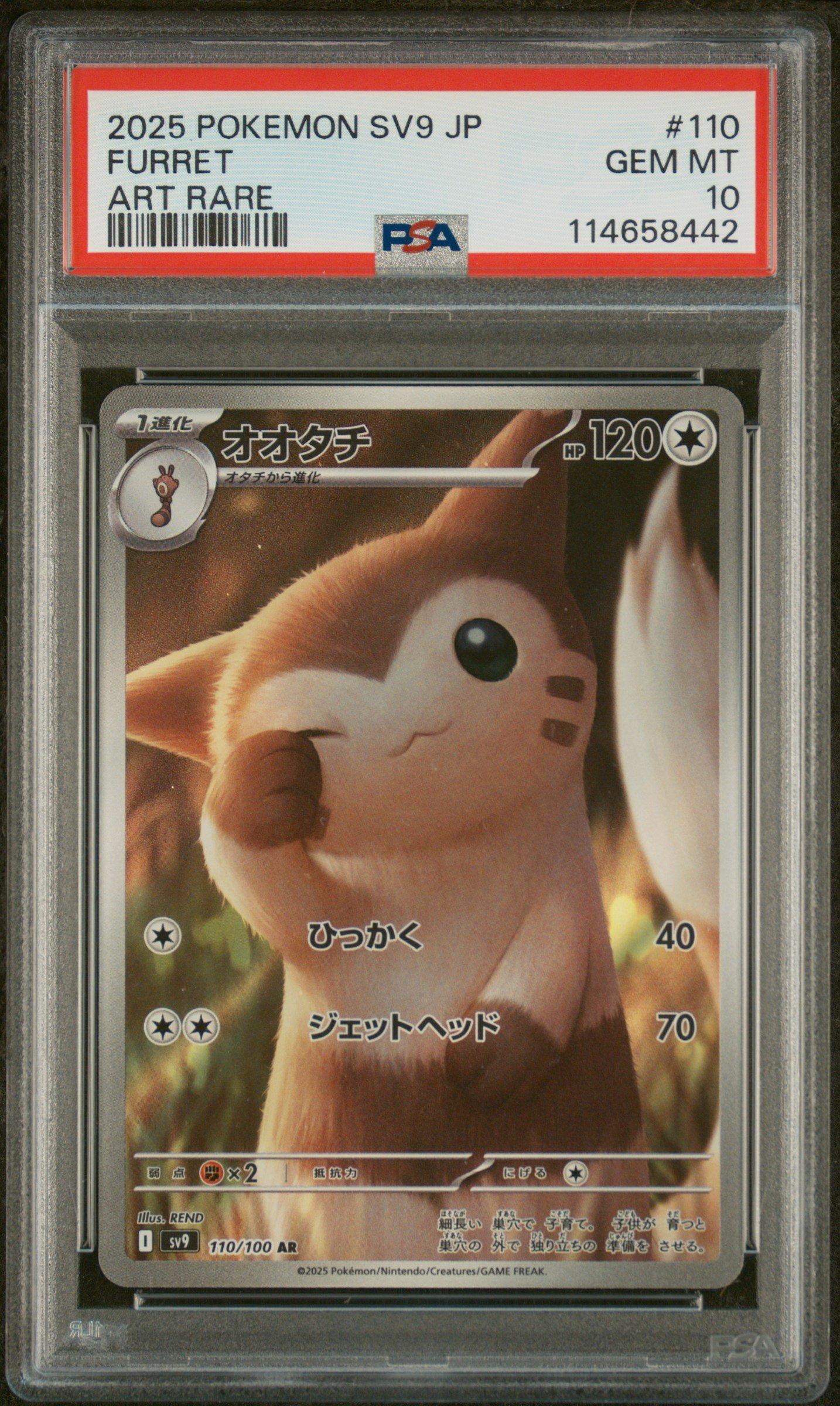 2025 Pokemon Japanese Sv9-battle Partners 110 Furret Art
