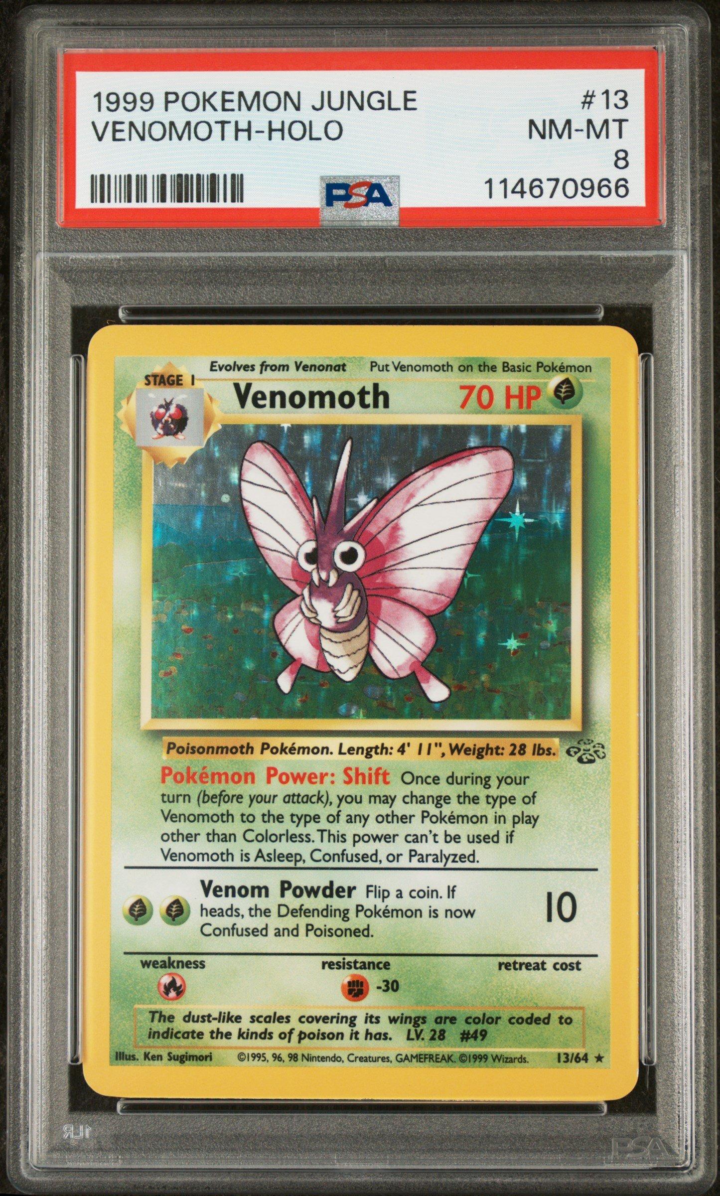 1999 Pokemon Jungle 13 Venomoth-holo PSA