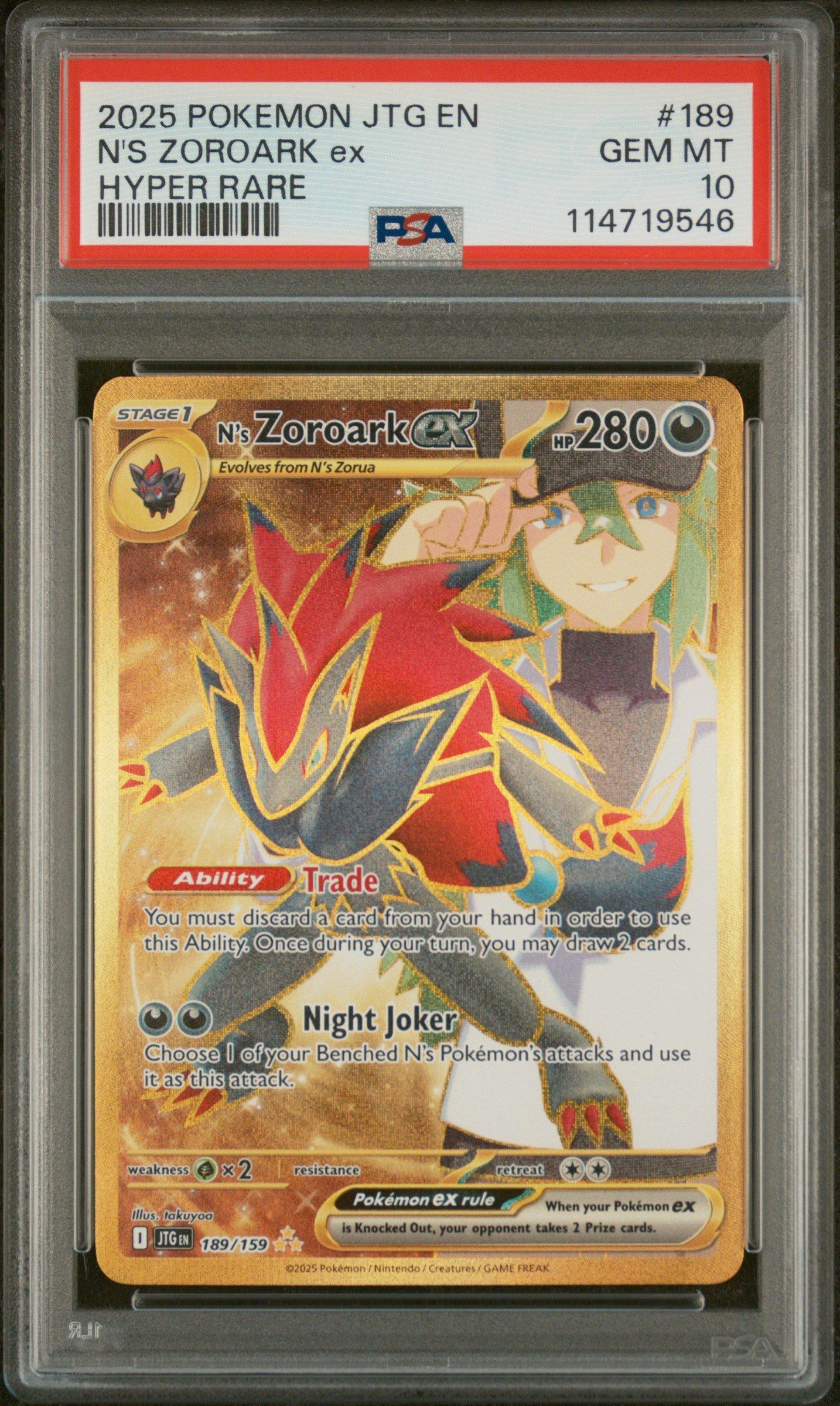 2025 Pokemon Jtg En-journey Together 189 N's Zoroark Ex Hyper Rare