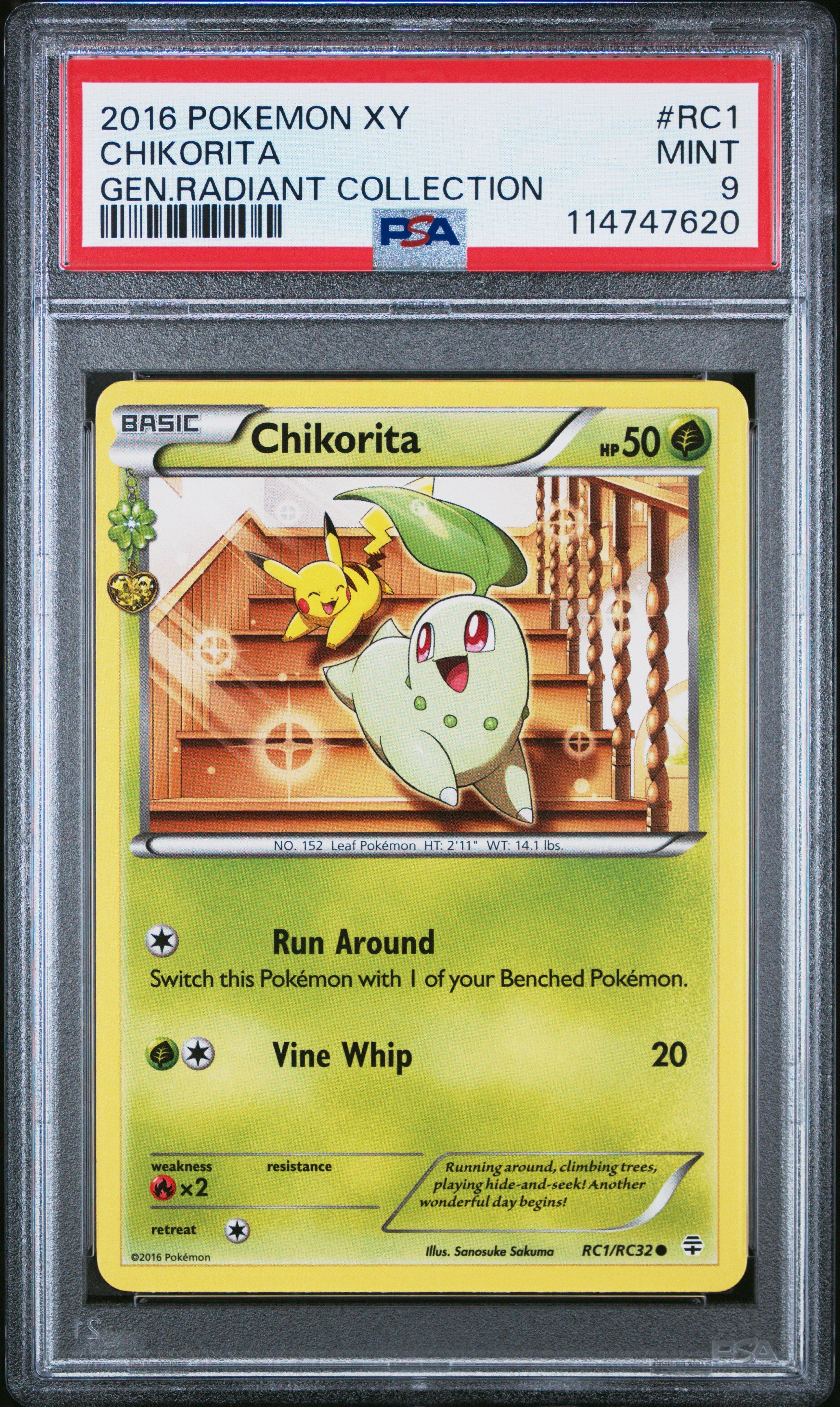 2016 Pokemon Xy Generations Radiant Collection Rc1 Chikorita PSA 9