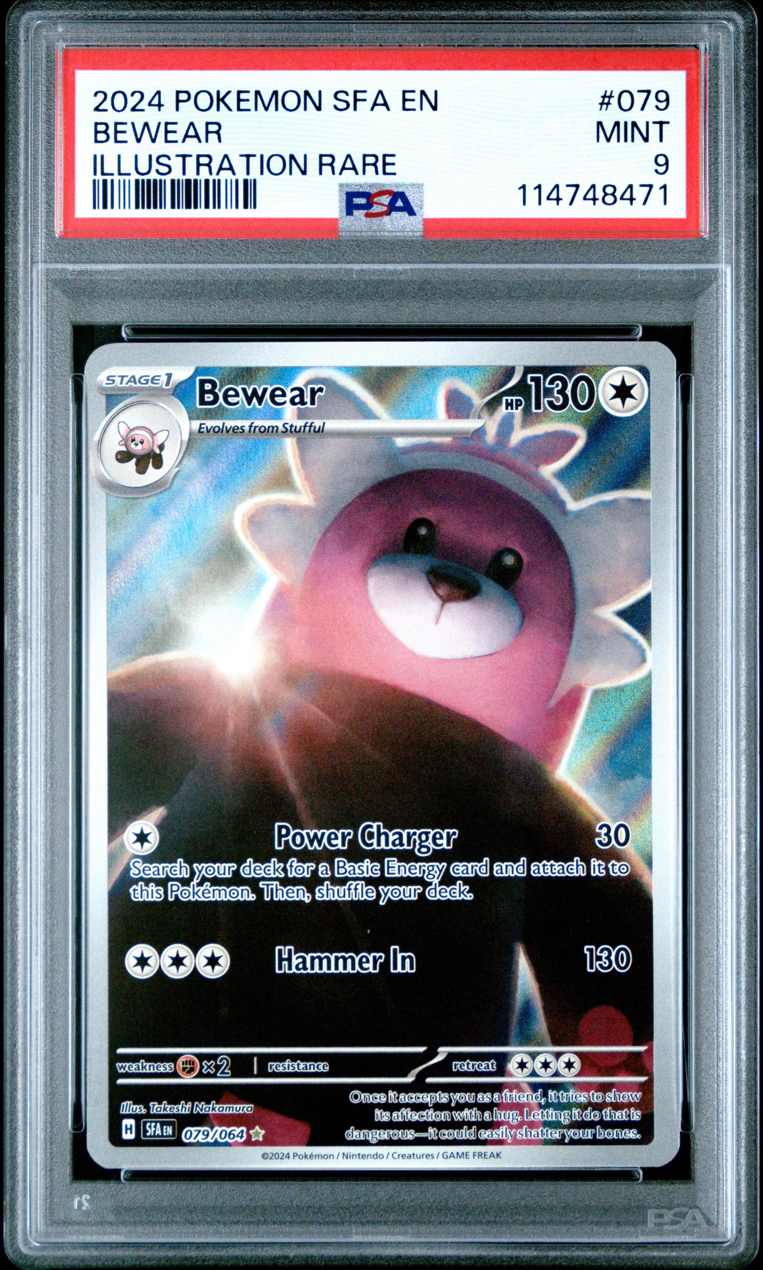 2024 Pokemon Sfa En-shrouded Fable 079 Bewear Illustration Rare PSA 9  Graded Card | GameStop