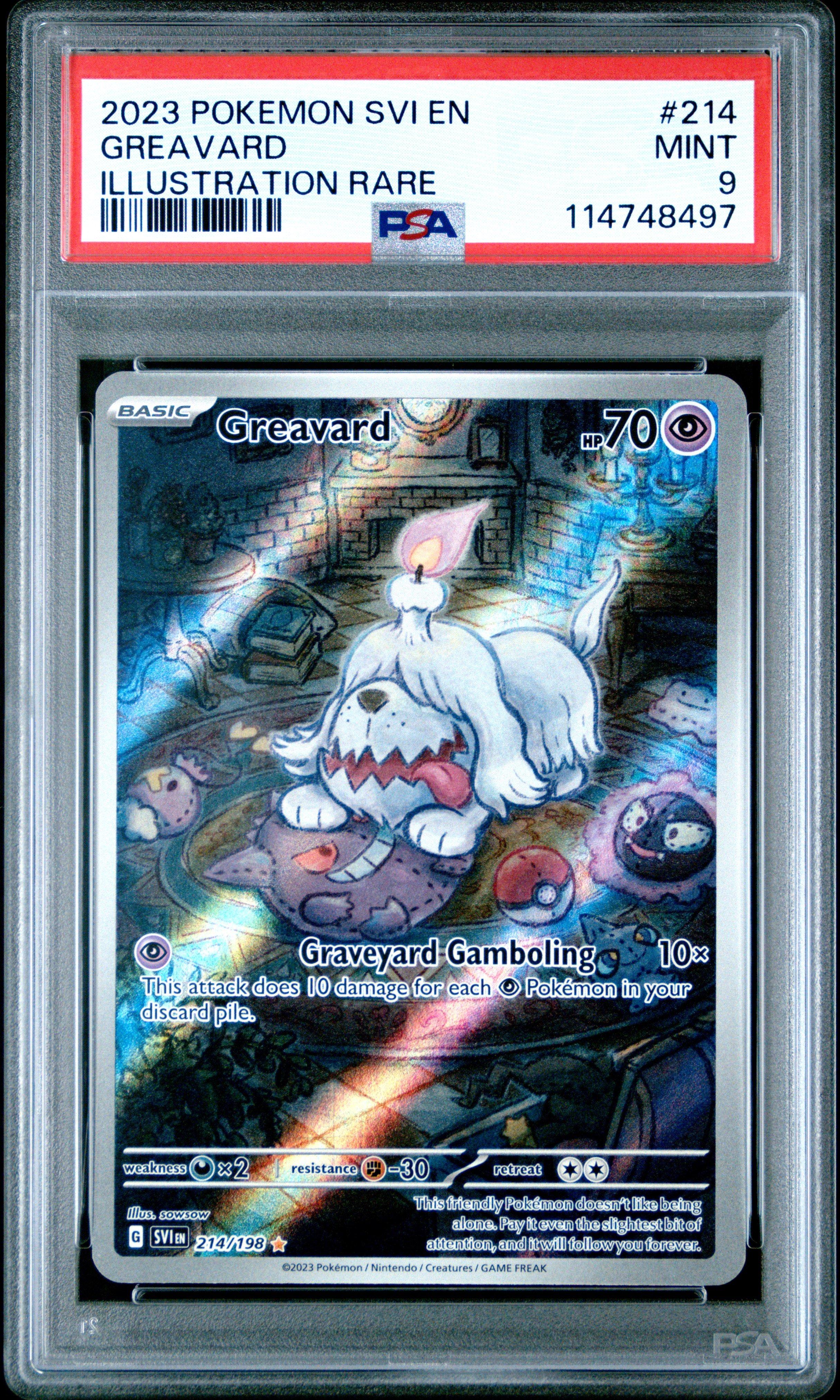 2023 Pokemon Svi En-scarlet & Violet 214 Greavard Illustration