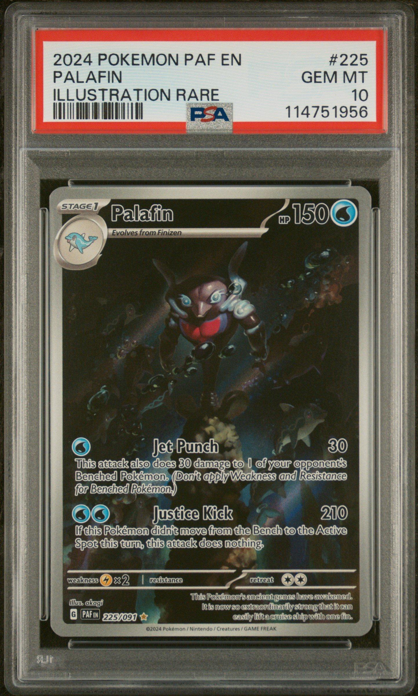 2024 Pokemon Paf En-paldean Fates 225 Palafin Illustration Rare PSA 10  Graded Card | GameStop
