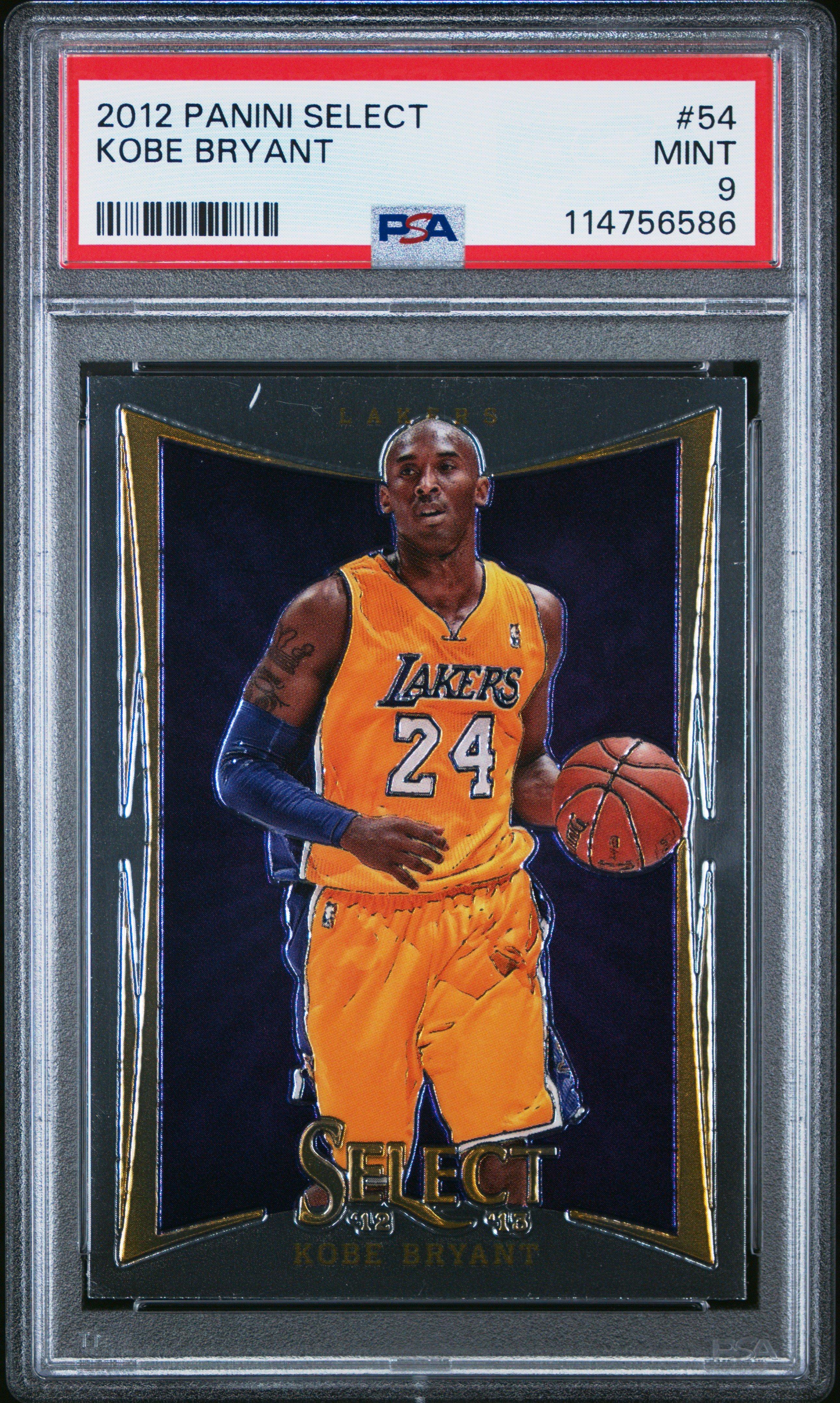 2012 Panini Select 54 Kobe Bryant PSA 9