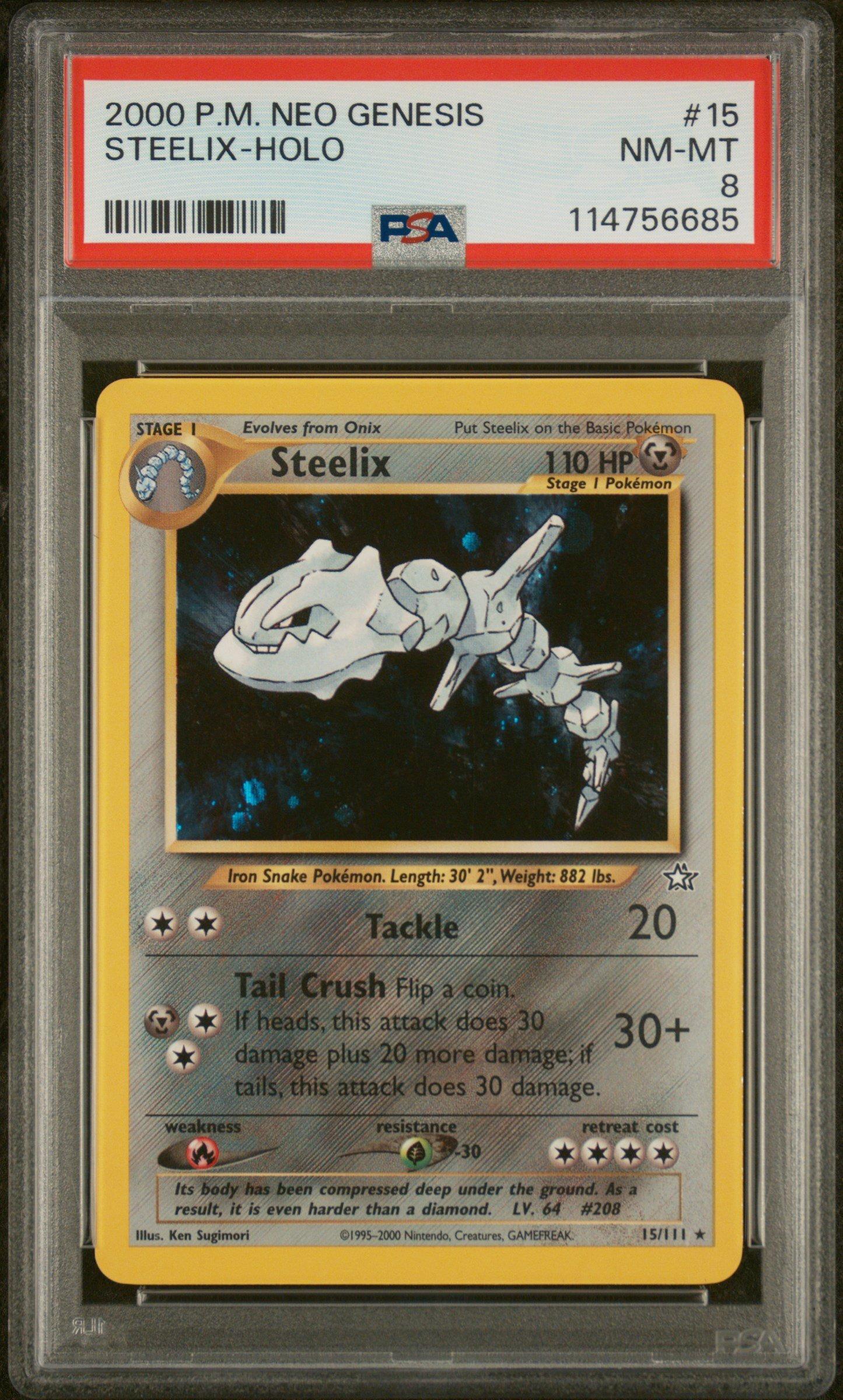 2000 Pokemon Neo Genesis 15 Steelix-holo PSA 8 | GameStop