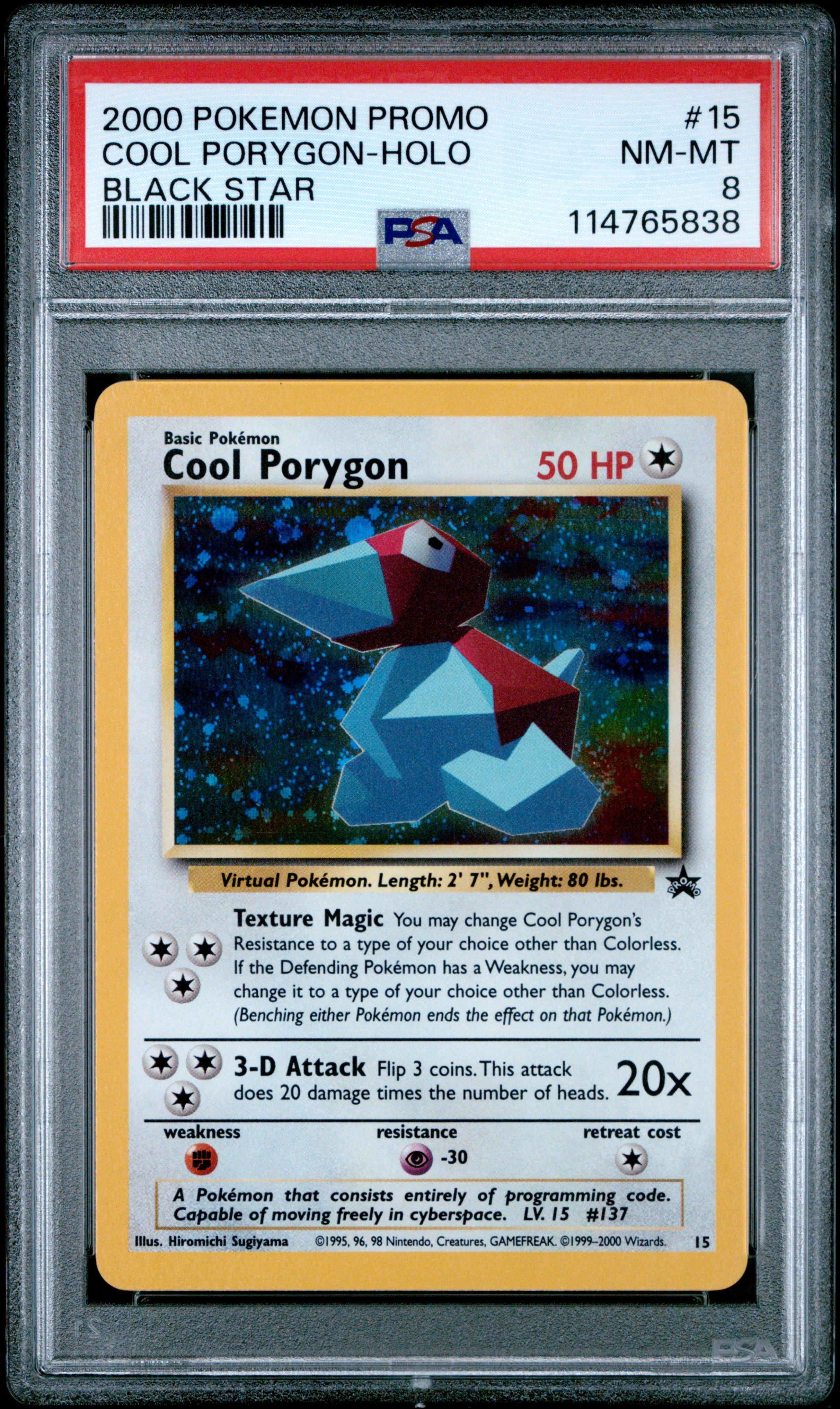 2000 Pokemon Promo Black Star 15 Cool Porygon-holo PSA 8 | GameStop