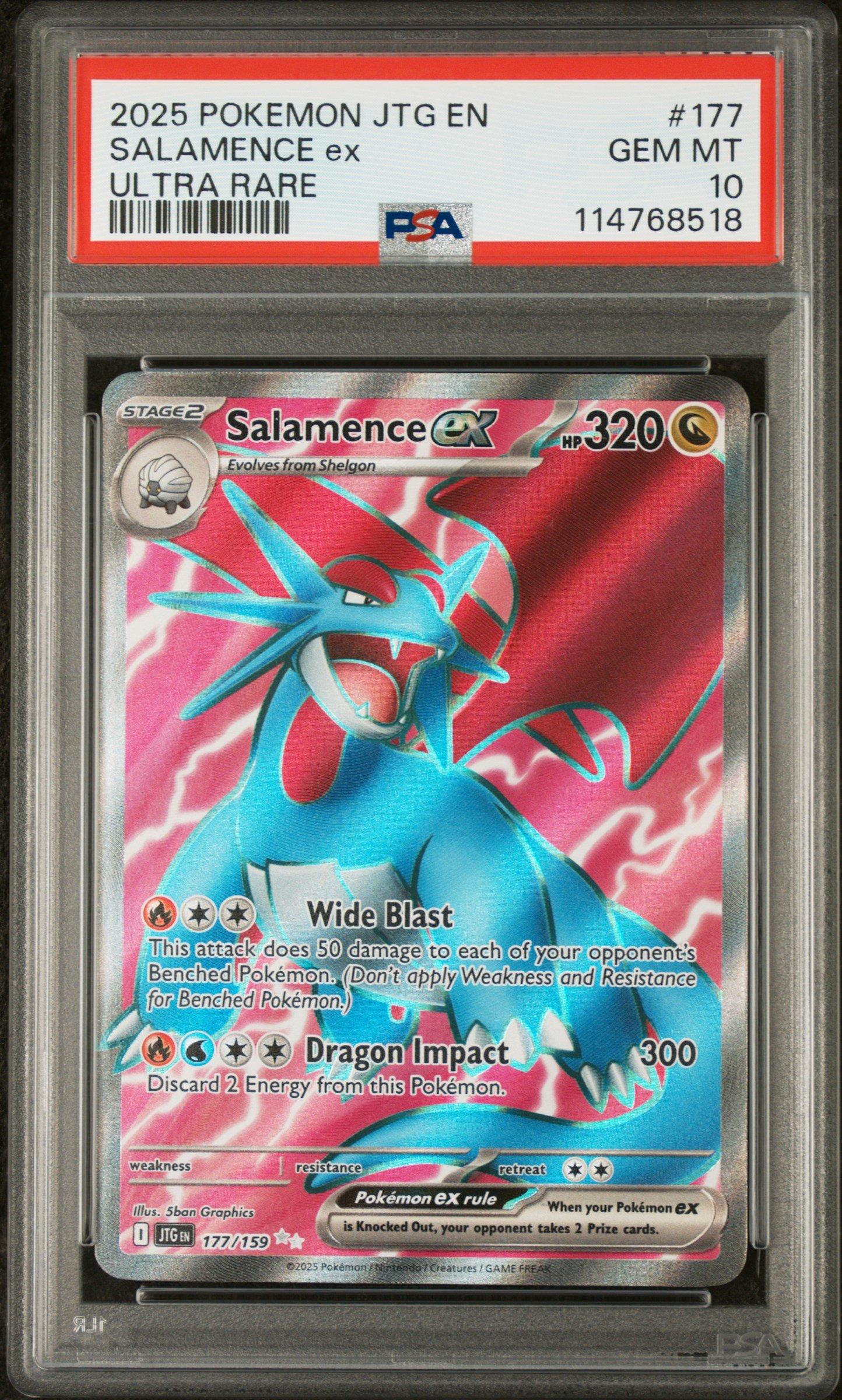 2025 Pokemon Jtg En-journey Together 177 Salamence Ex Ultra