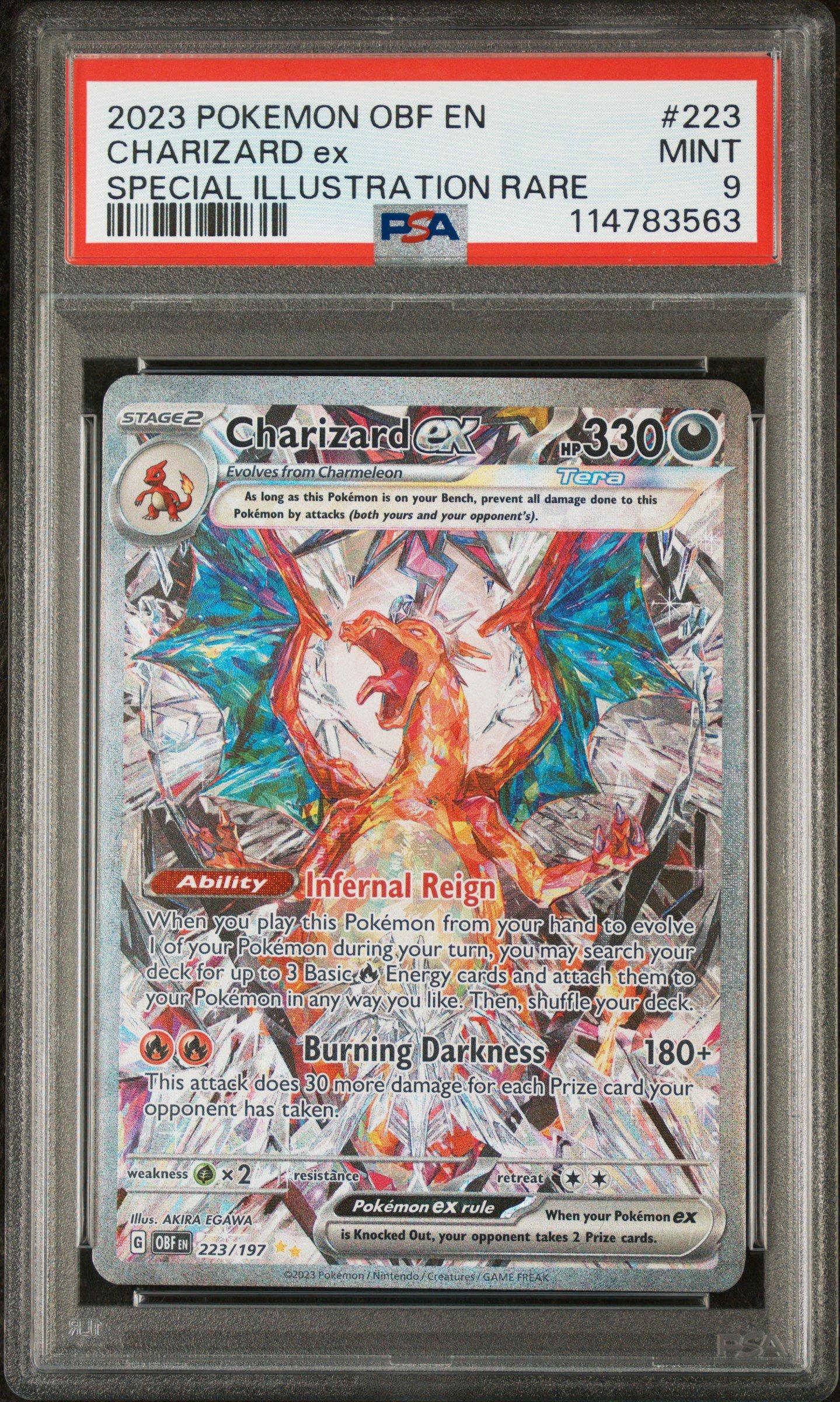 2023 Pokemon Obsidian Flames 223 Charizard Ex Special Illustration Rare PSA 9
