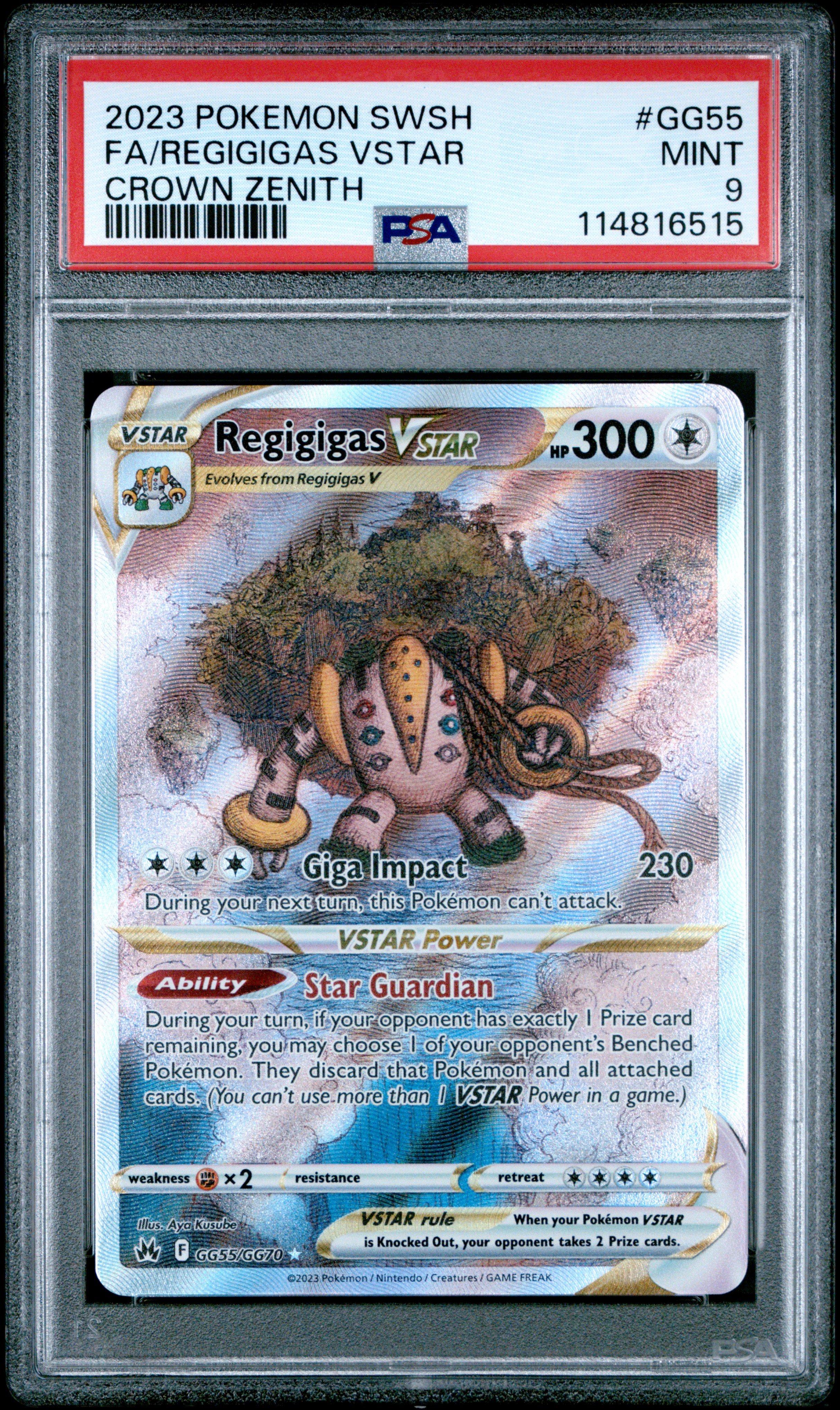 pokemon card regigigas Pokemon TCG Crown Zenith 113/159 Regigigas V Card