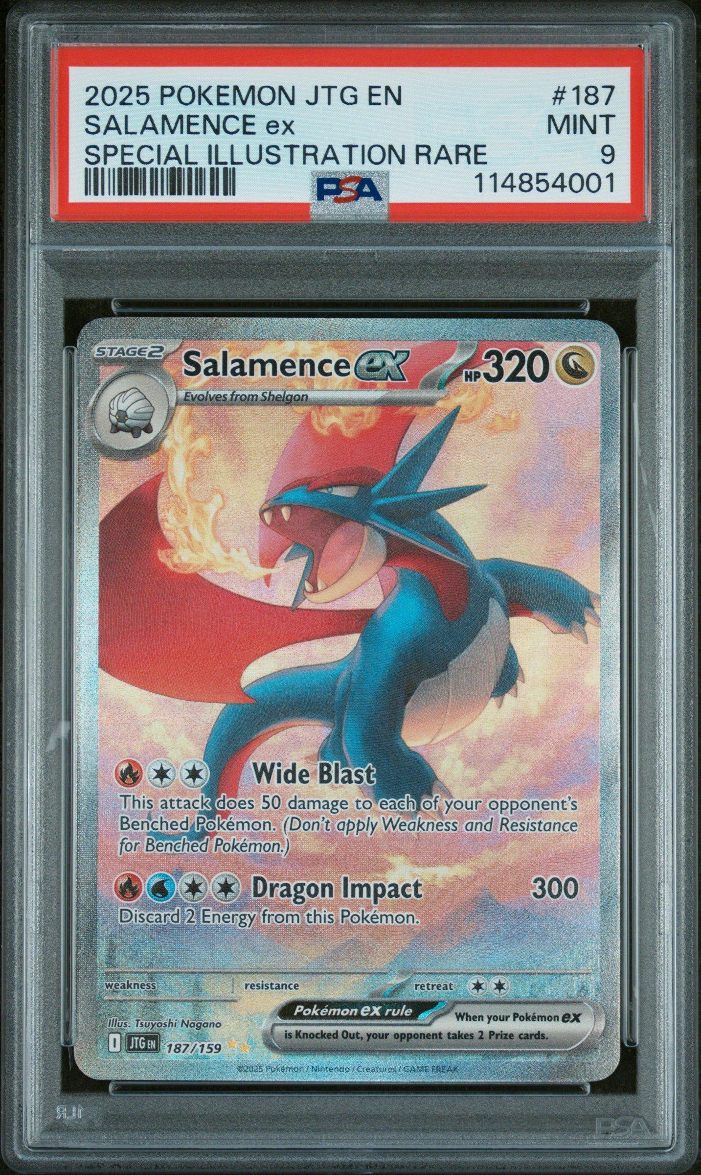2025 Pokemon Jtg En-journey Together 187 Salamence Ex Special