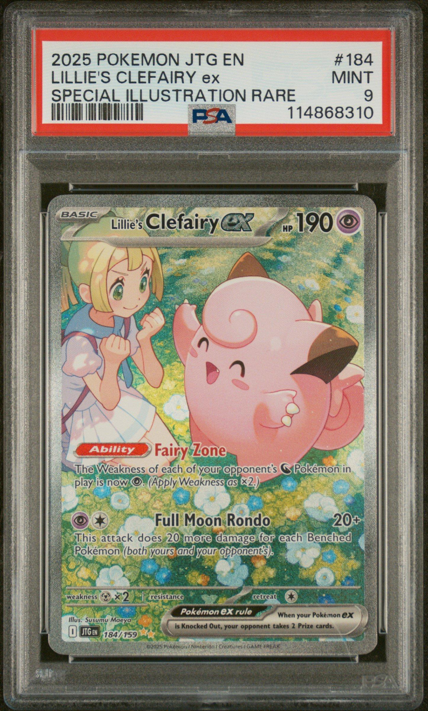 2025 Pokemon Jtg En-journey Together 184 Lillie's Clefairy Ex