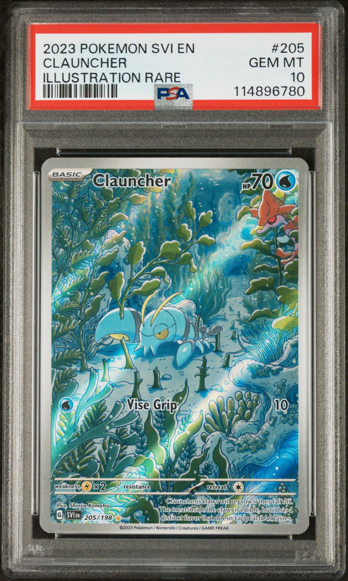 2023 Pokemon Svi En-scarlet & Violet 205 Clauncher Illustration Rare PSA 10