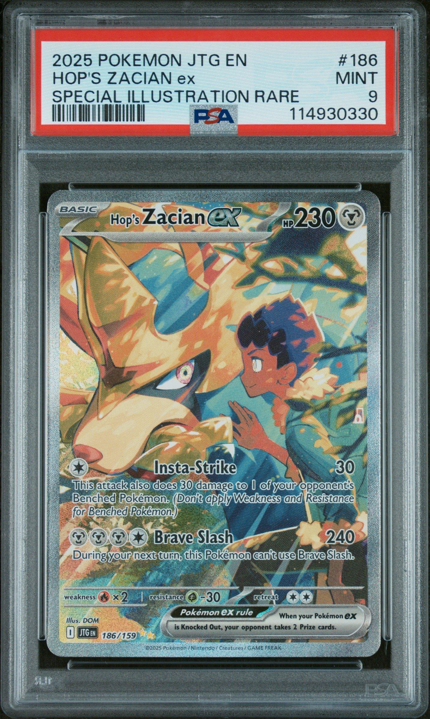 2025 Pokemon Jtg En-journey Together 186 Hop's Zacian Ex Special