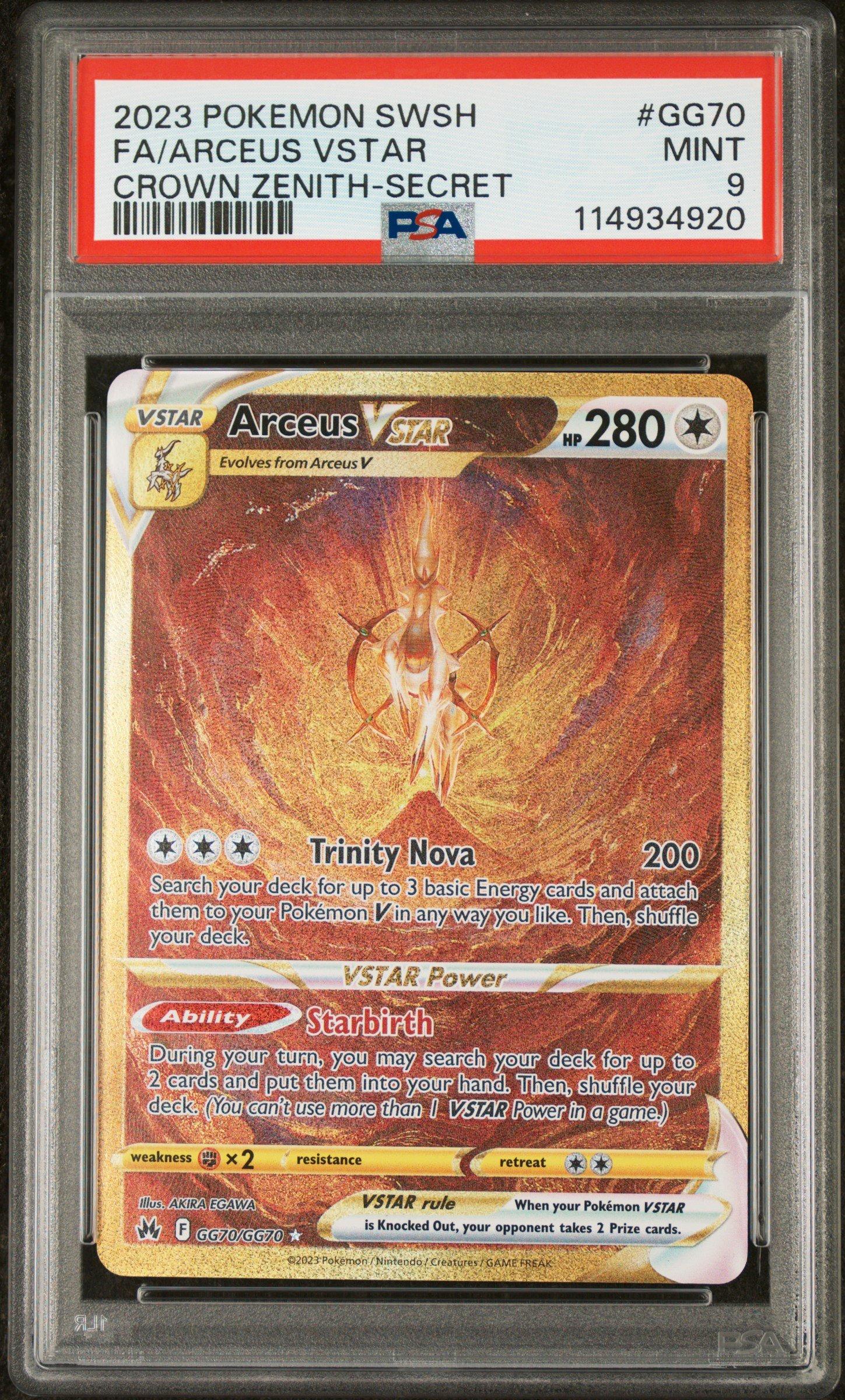 2023 Pokemon Sword And Shield Crown Zenith Gg70 Full Art/arceus