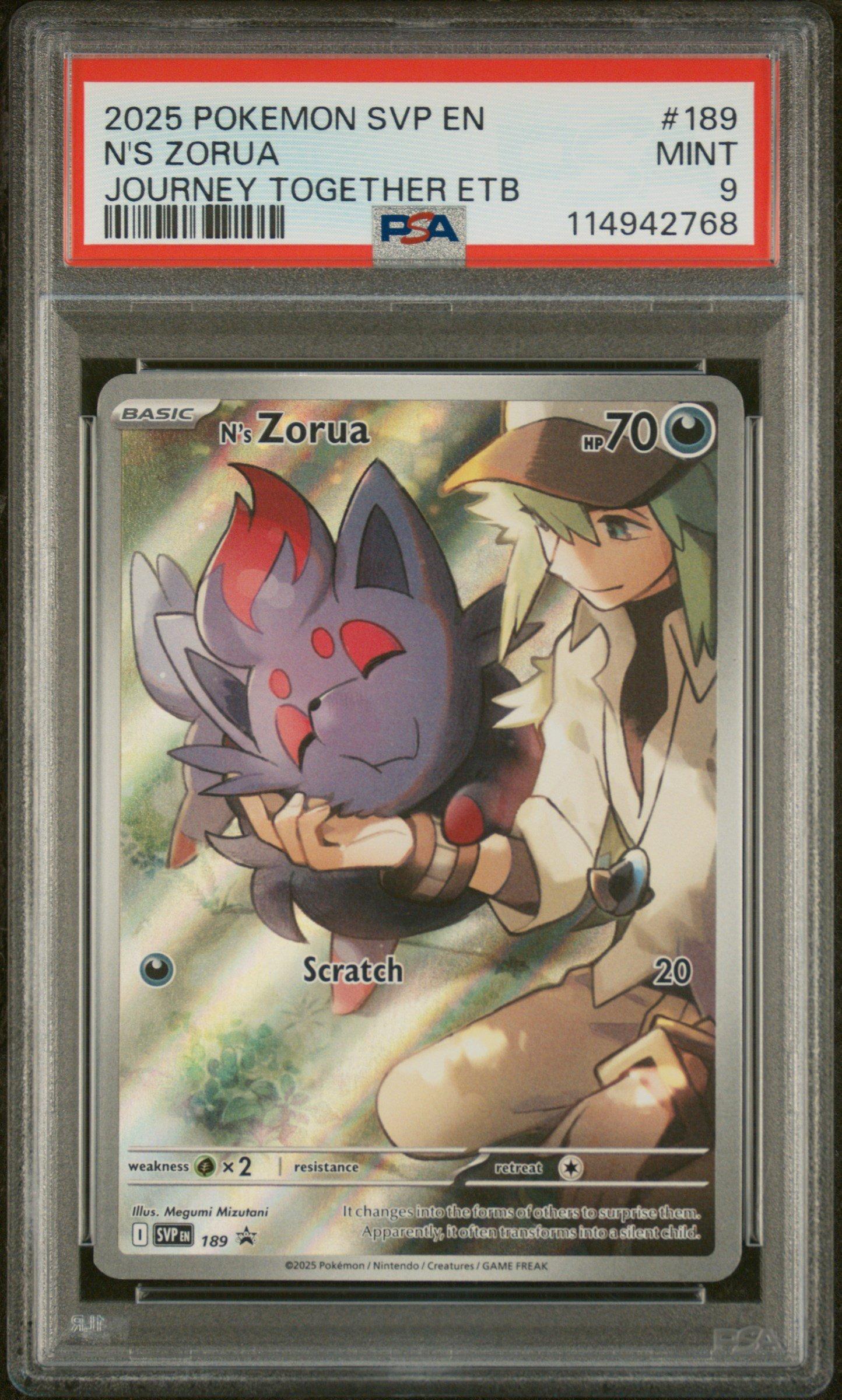 2025 Pokemon Svp En-sv Black Star Promo 189 N's Zorua Journey
