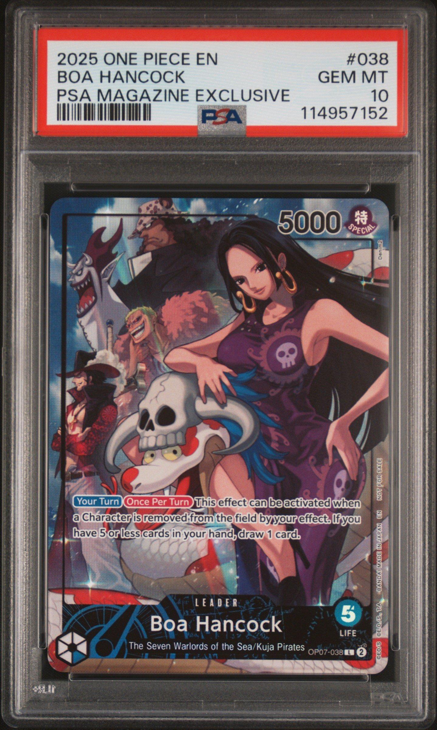 【PSA10】2025 ONE PIECE EN ボア・ハンコック #038 2025 One Piece Promos 038 Boa Hancock Psa Magazine Exclusive PSA