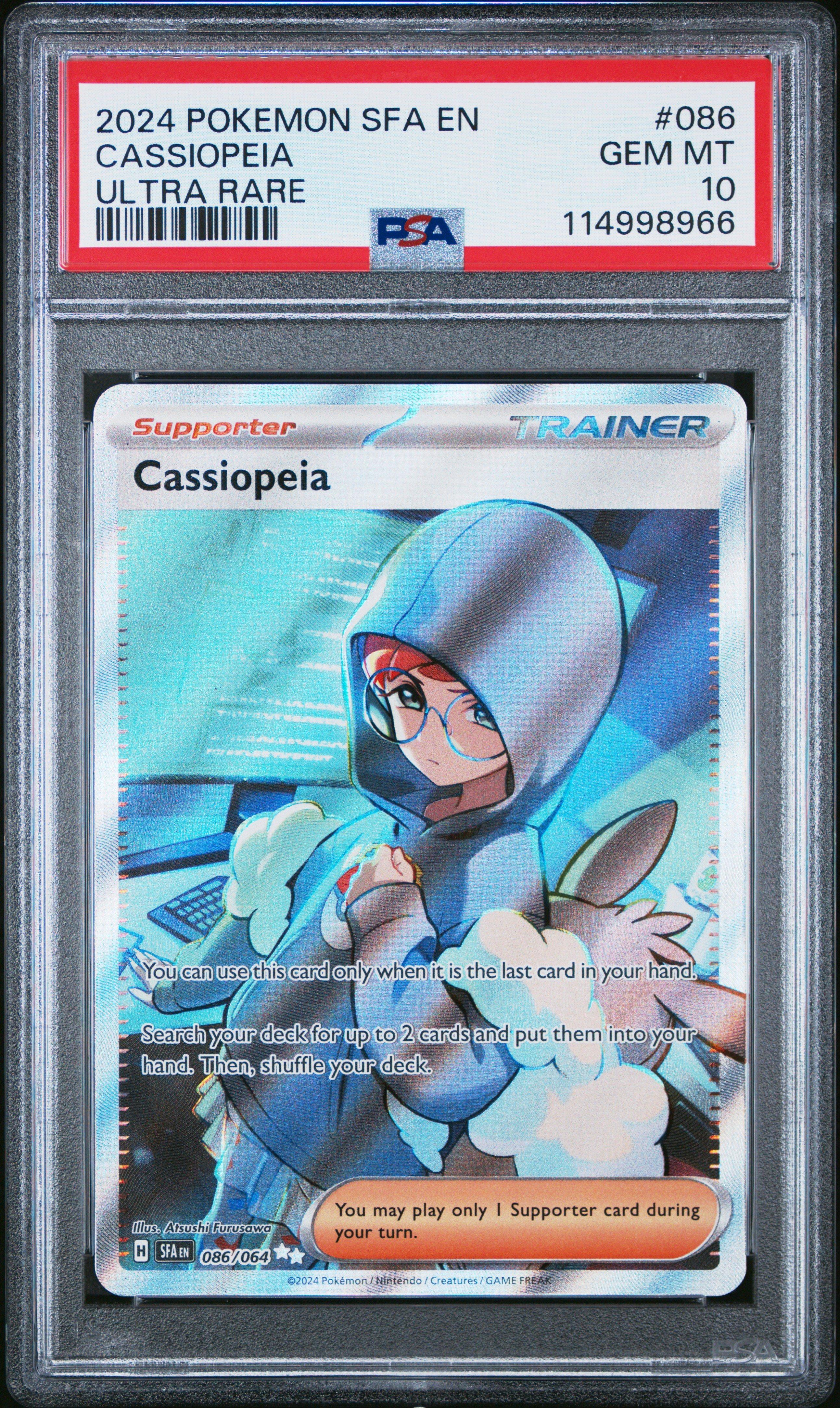 2024 Pokemon Sfa En-shrouded Fable 086 Cassiopeia Ultra Rare PSA 10 Graded  Card | GameStop