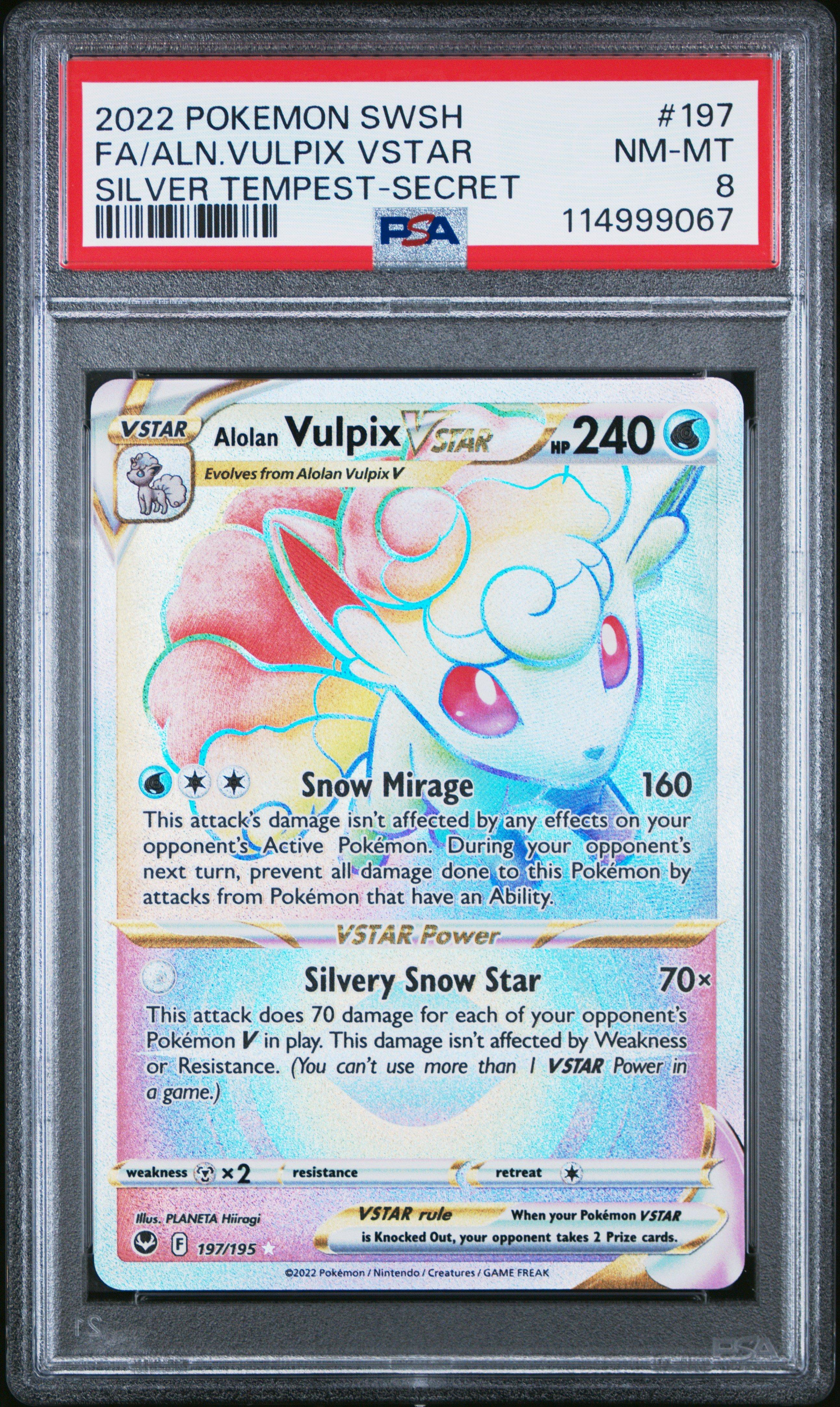 2022 Pokemon Sword & Shield Silver Tempest 197 Full Art/alolan