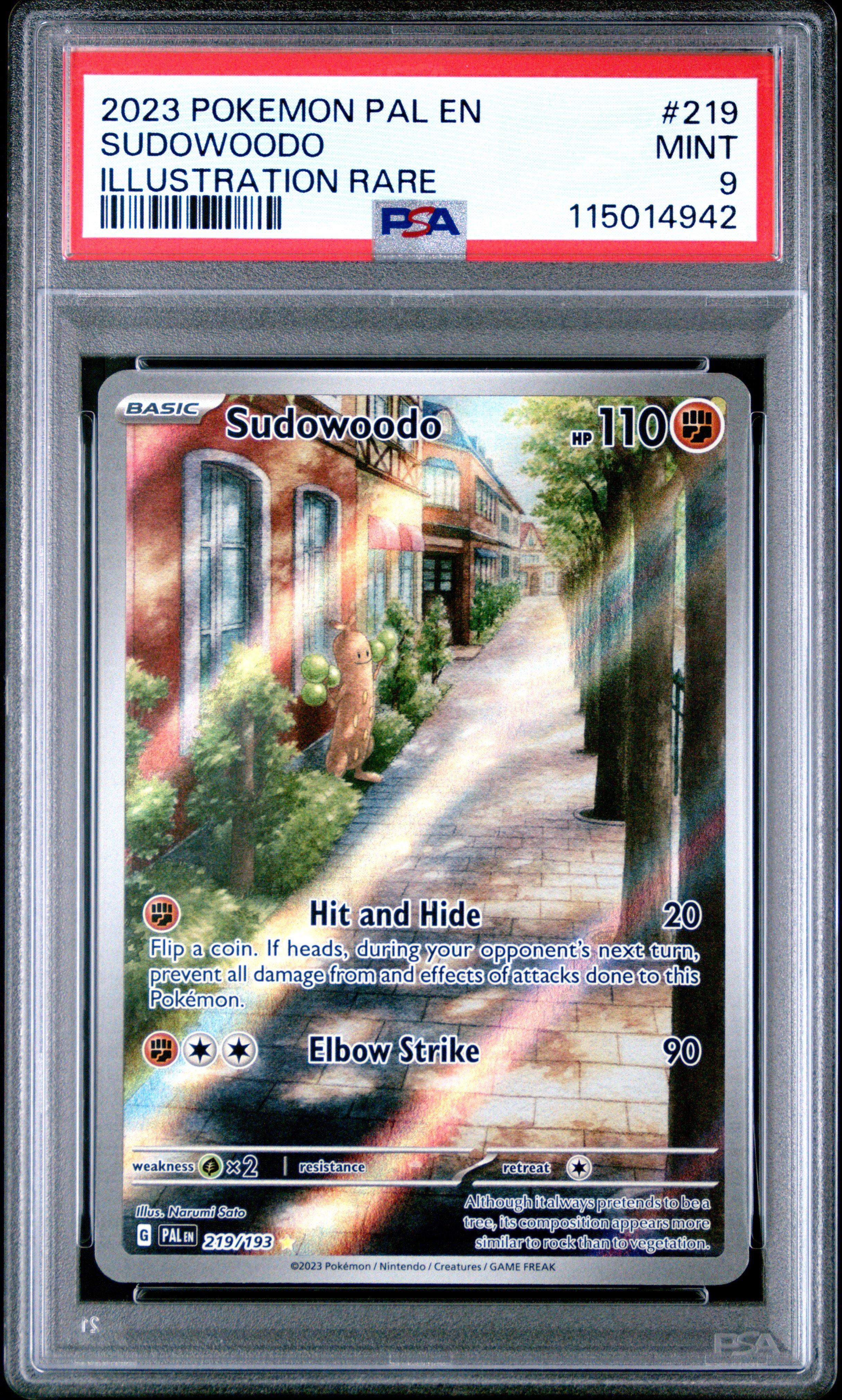 2023 Pokemon Pal En-paldea Evolved 219 Sudowoodo Illustration Rare
