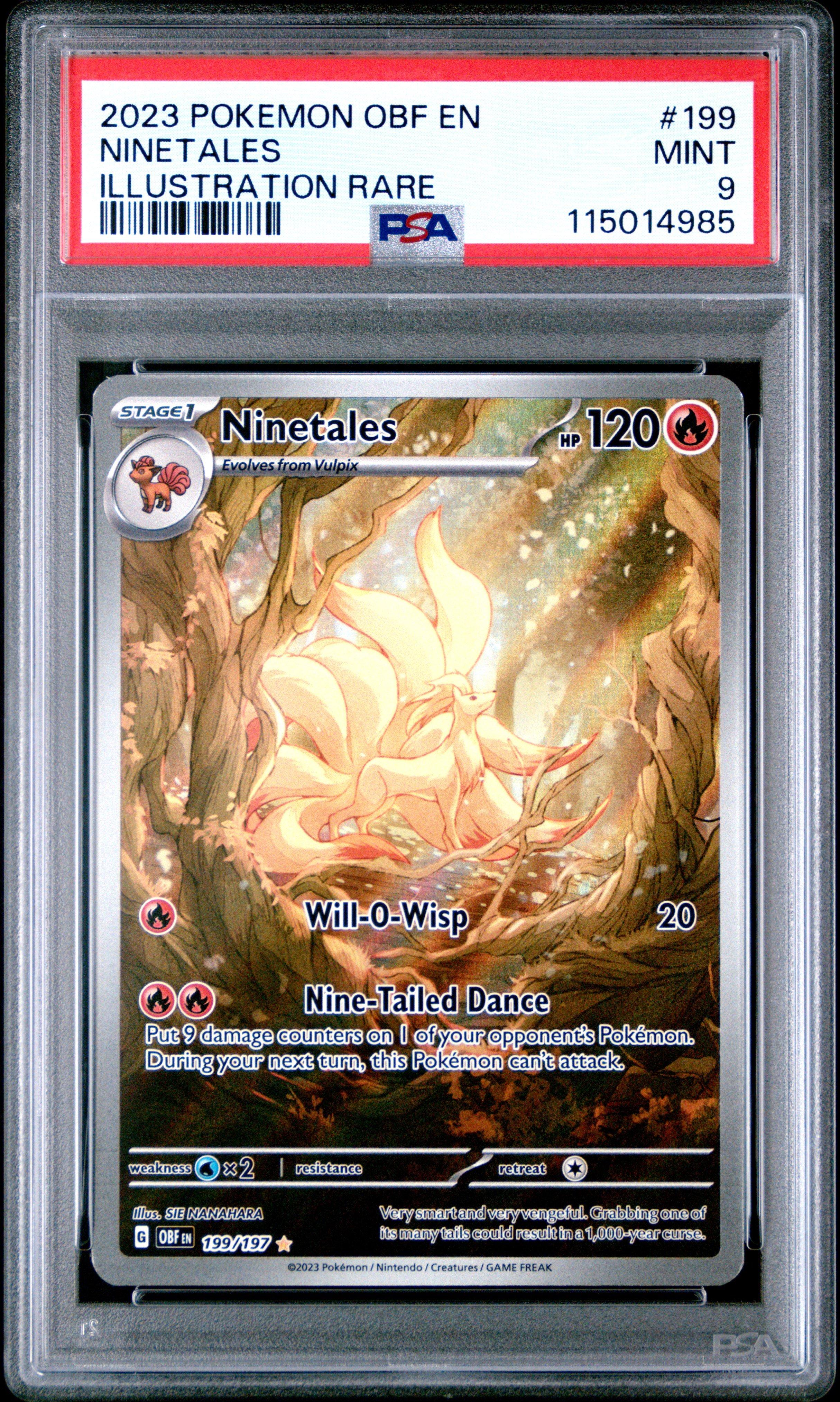199 197 pokemon card Ninetales 199/197 Obsidian Flames (Graded) Display Case – CardAura During your next turn Pokemon Ninetales IR 199/197 Obsidian