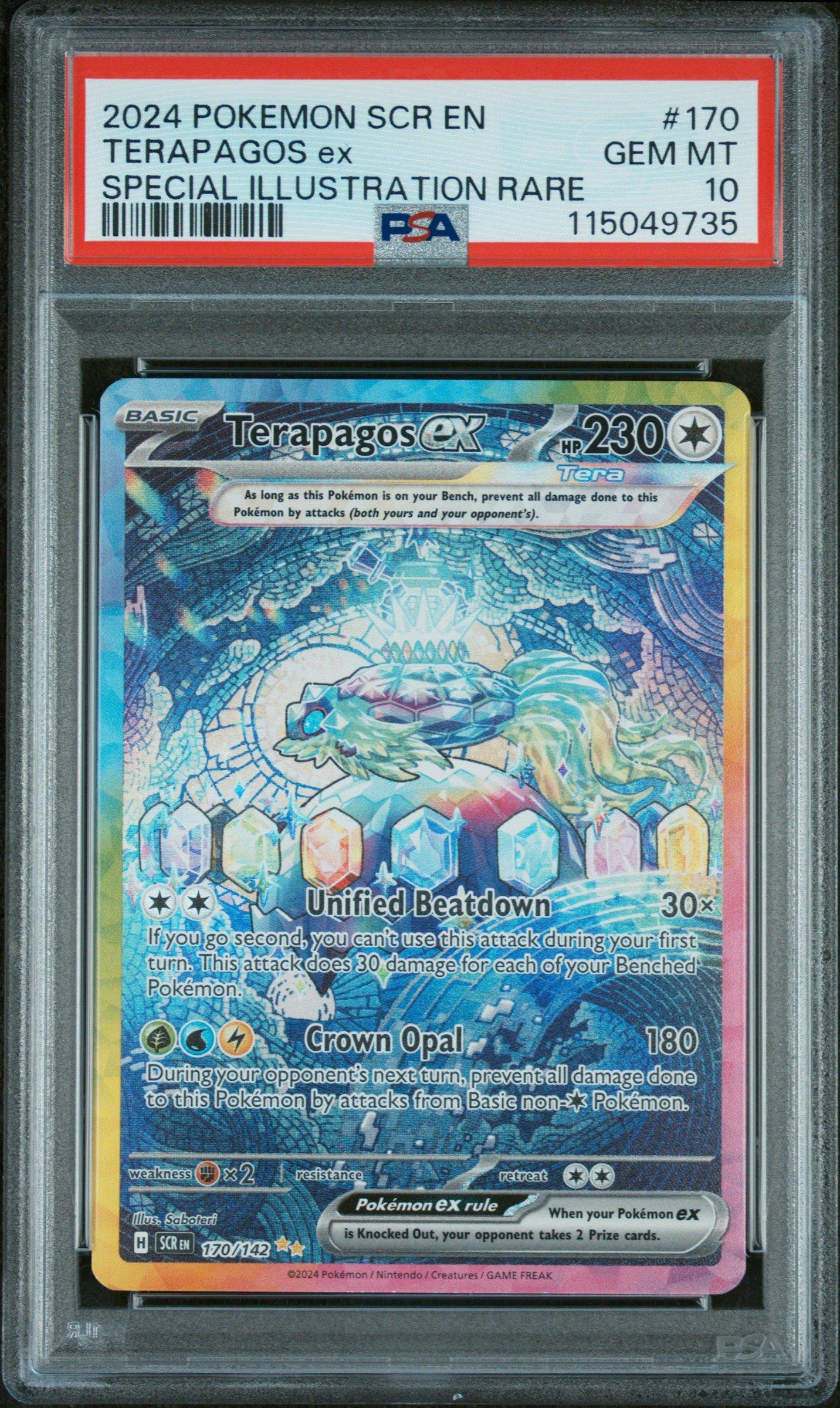 2024 Pokemon Scr En-stellar Crown 170 Terapagos Ex Special