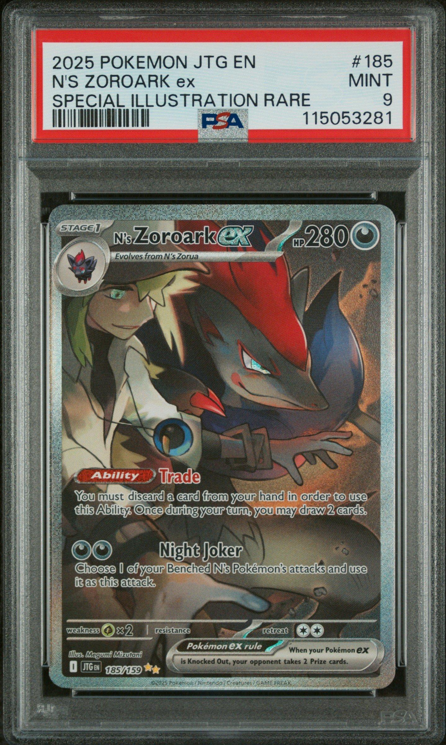 2025 Pokemon Jtg En-journey Together 185 N's Zoroark Ex Special