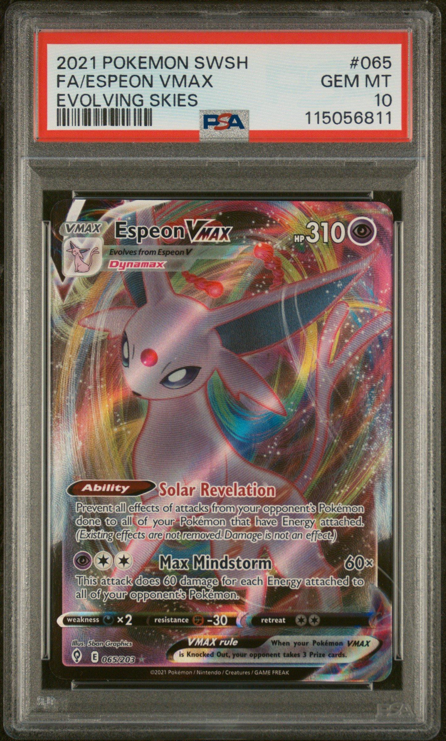 2021 Pokemon Sword & Shield Evolving Skies 065 Full Art/espeon