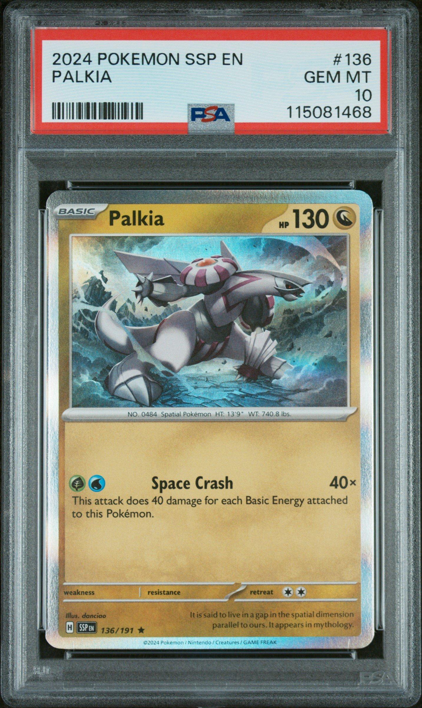2024 Pokemon Ssp En-surging Sparks 136 Palkia PSA 10
