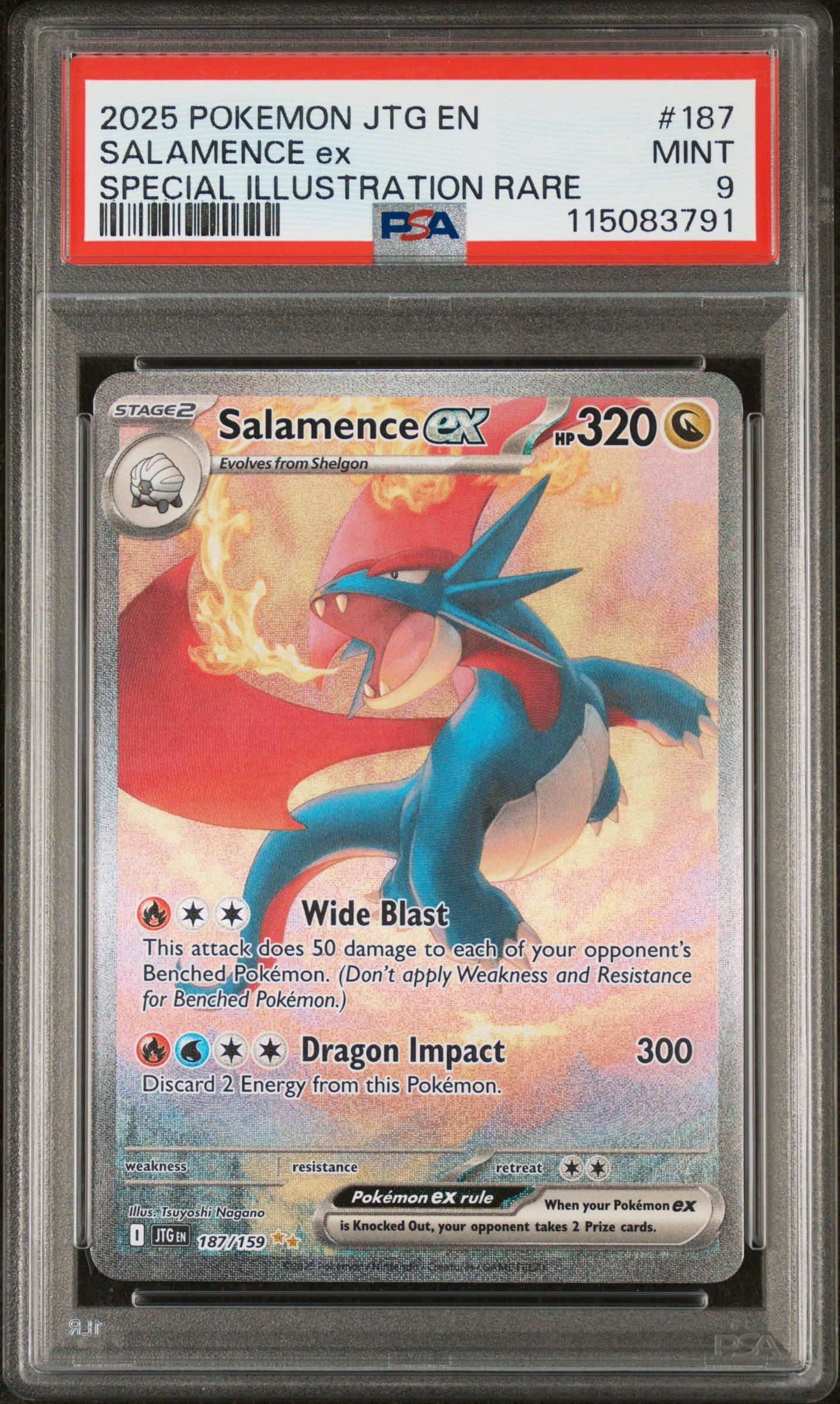 2025 Pokemon Jtg En-journey Together 187 Salamence Ex Special