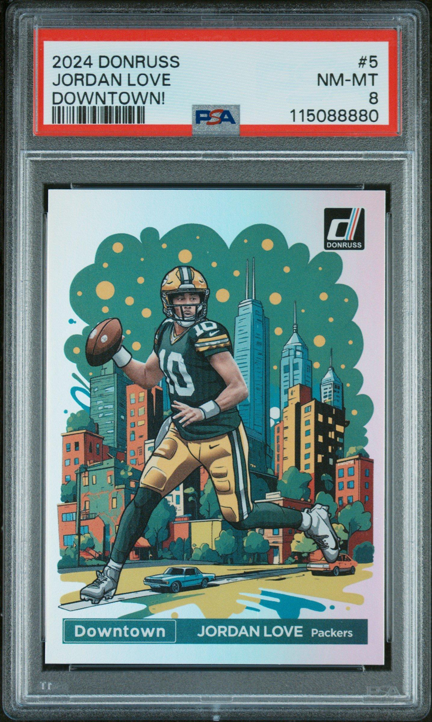 2024 Panini Donruss Downtown! 5 Jordan Love PSA