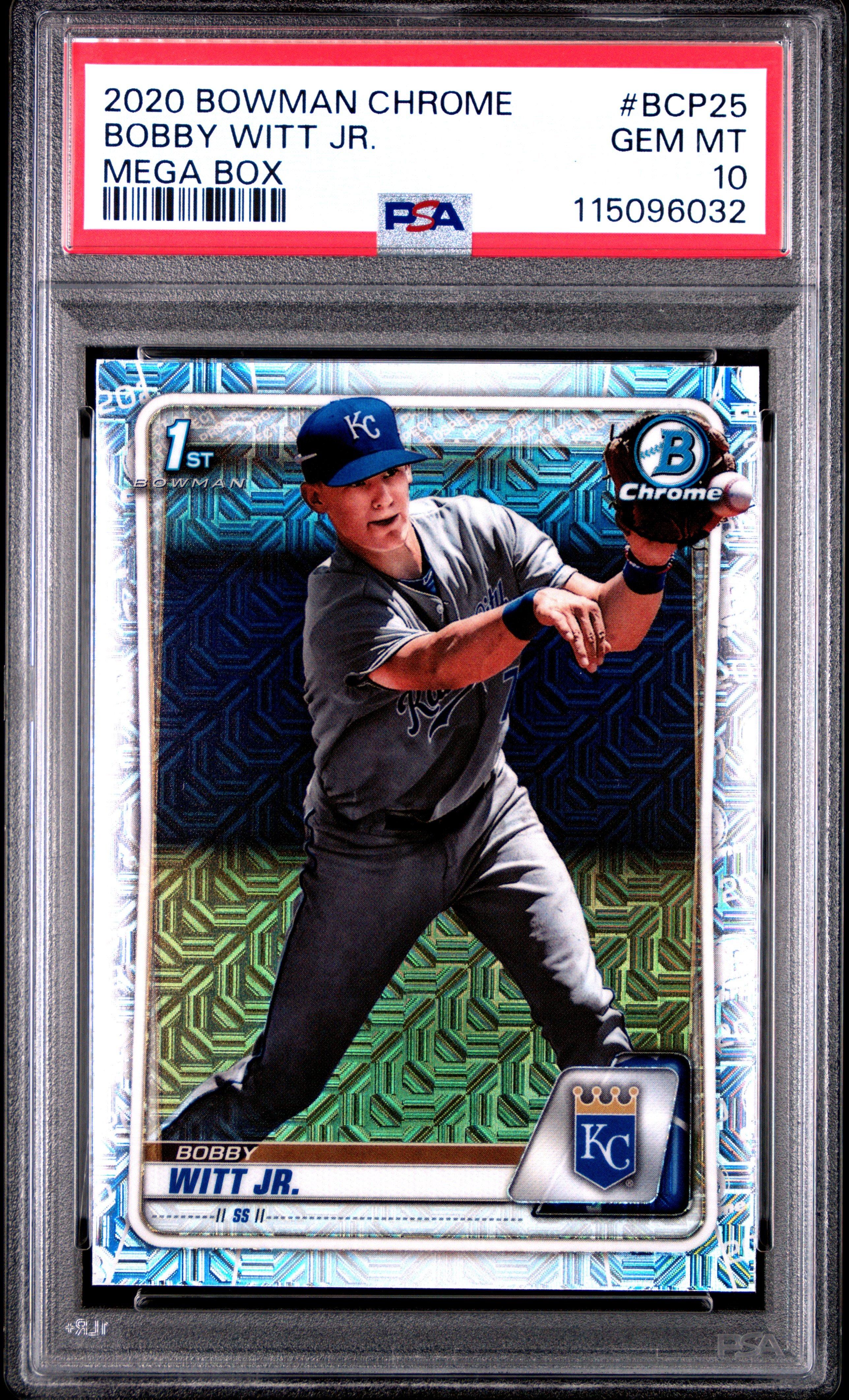 2020 Bowman Chrome Mega Box Bcp25 Bobby Witt Jr. PSA