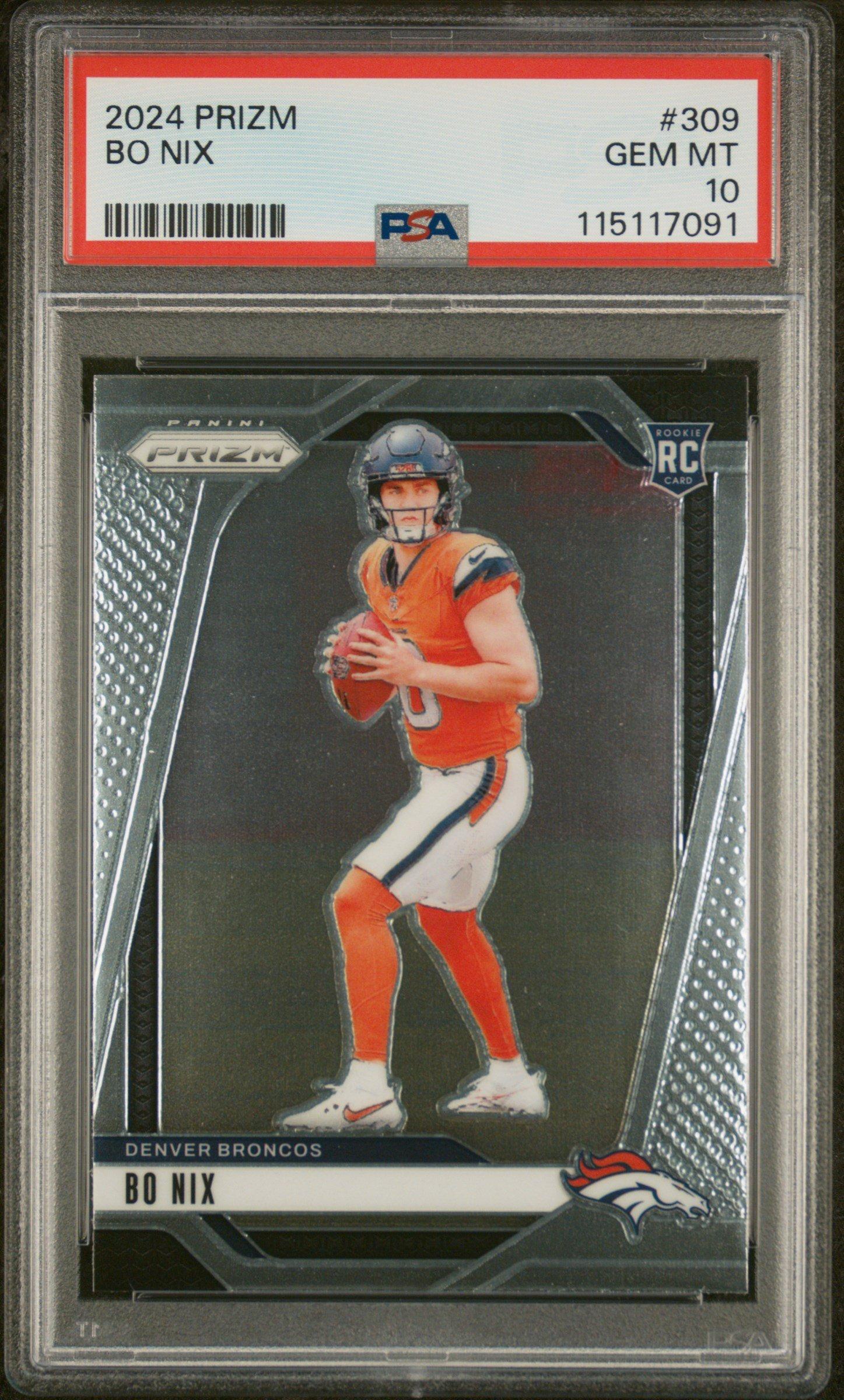 2024 Panini Prizm 309 Bo Nix PSA 10 Graded Card | GameStop