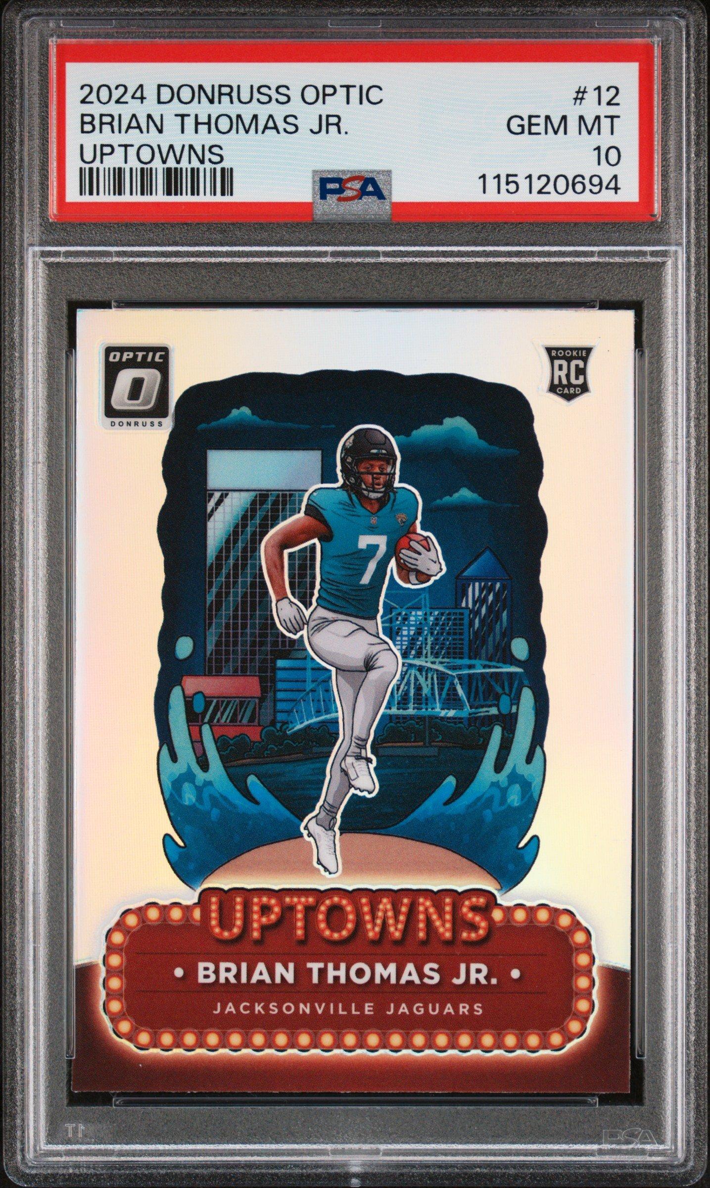 2024 Panini Donruss Optic Uptowns 12 Brian Thomas Jr. PSA