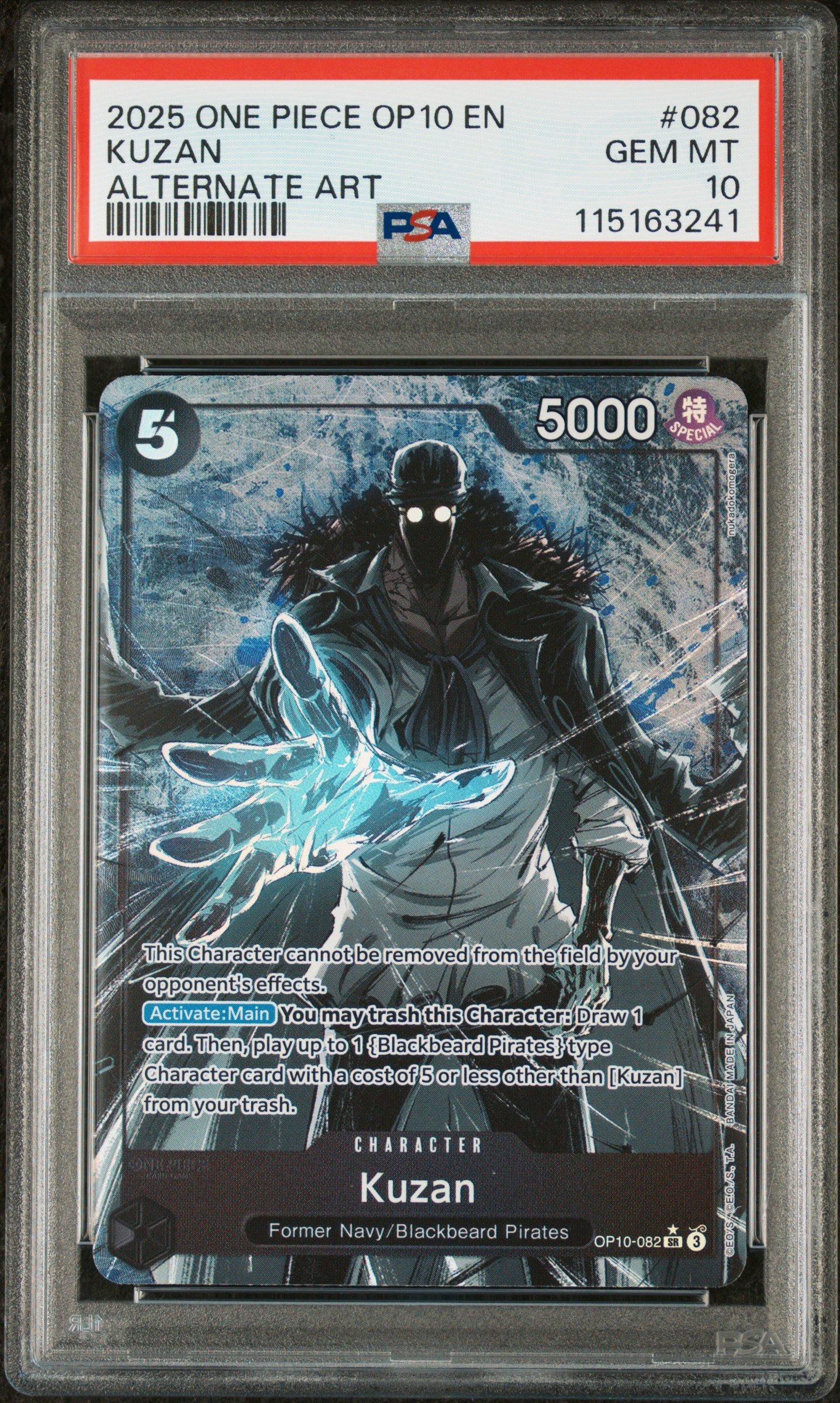 2025 One Piece Op10-royal Blood 082 Kuzan Alternate Art PSA
