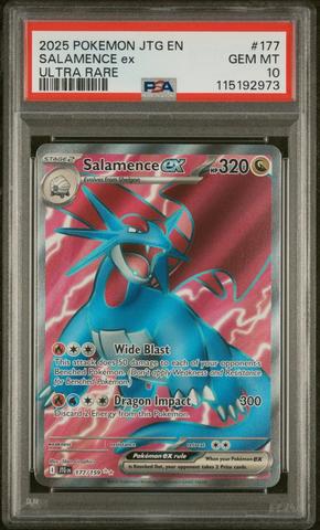 2025 Pokemon Jtg En-journey Together 177 Salamence Ex Ultra
