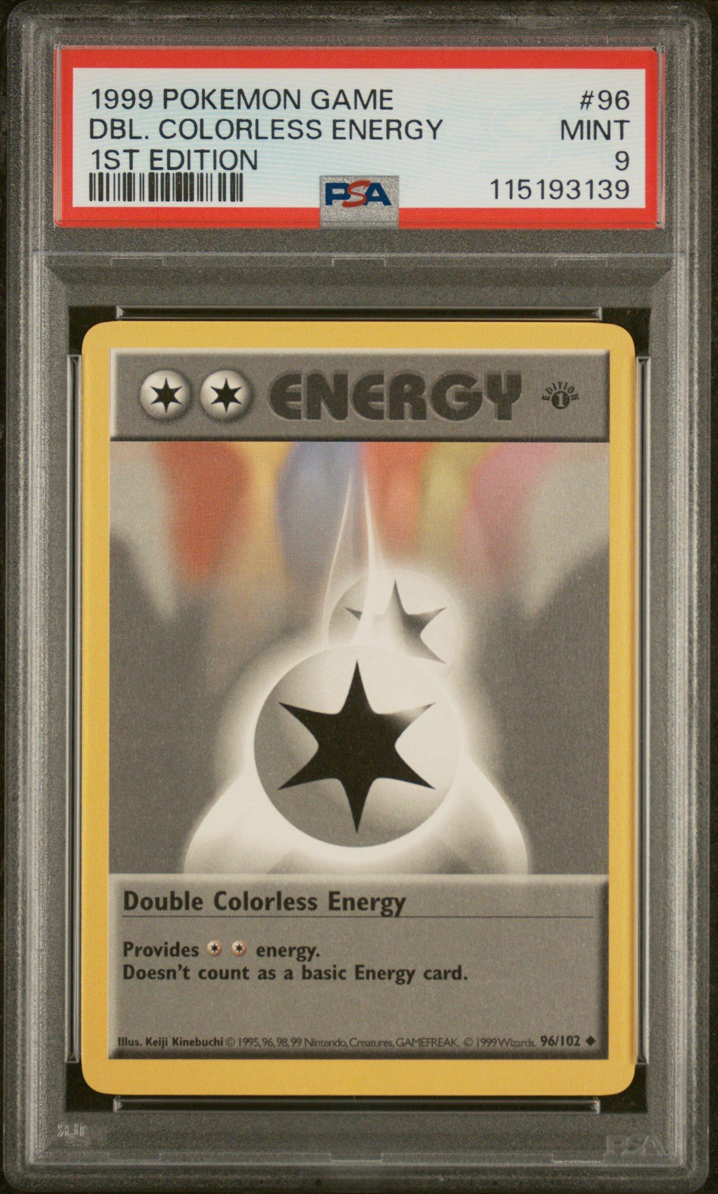 1999 Pokemon Game 96 Double Colorless Energy 1st Edition PSA