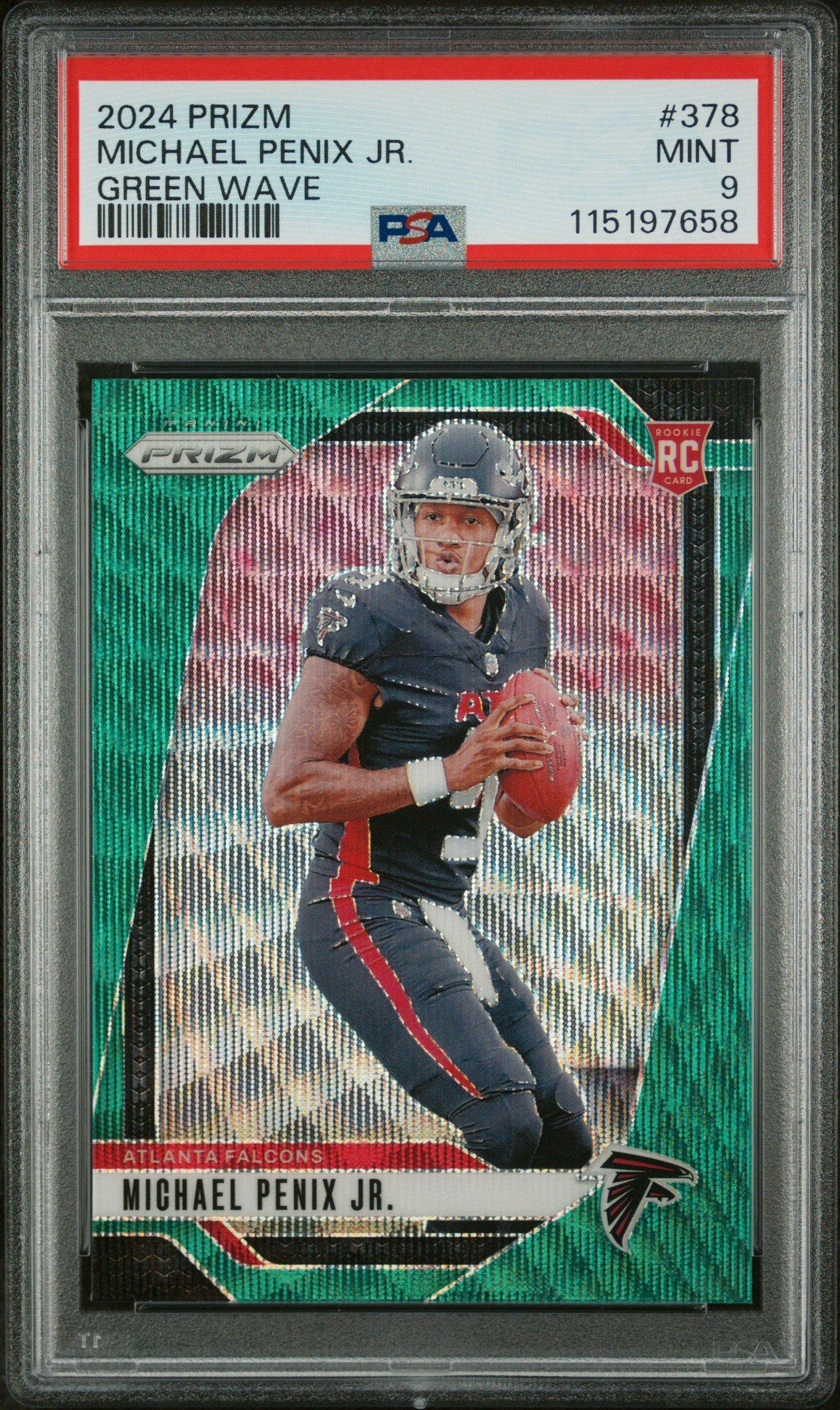 2024 Panini Prizm 378 Michael Penix Jr. Green Wave PSA 9