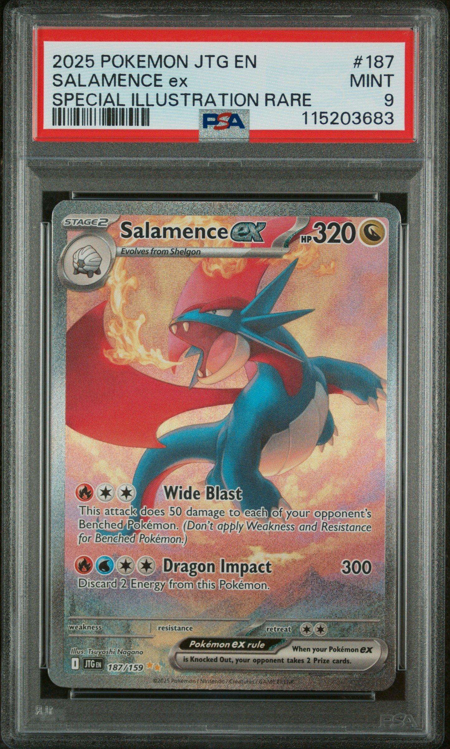 2025 Pokemon Jtg En-journey Together 187 Salamence Ex Special