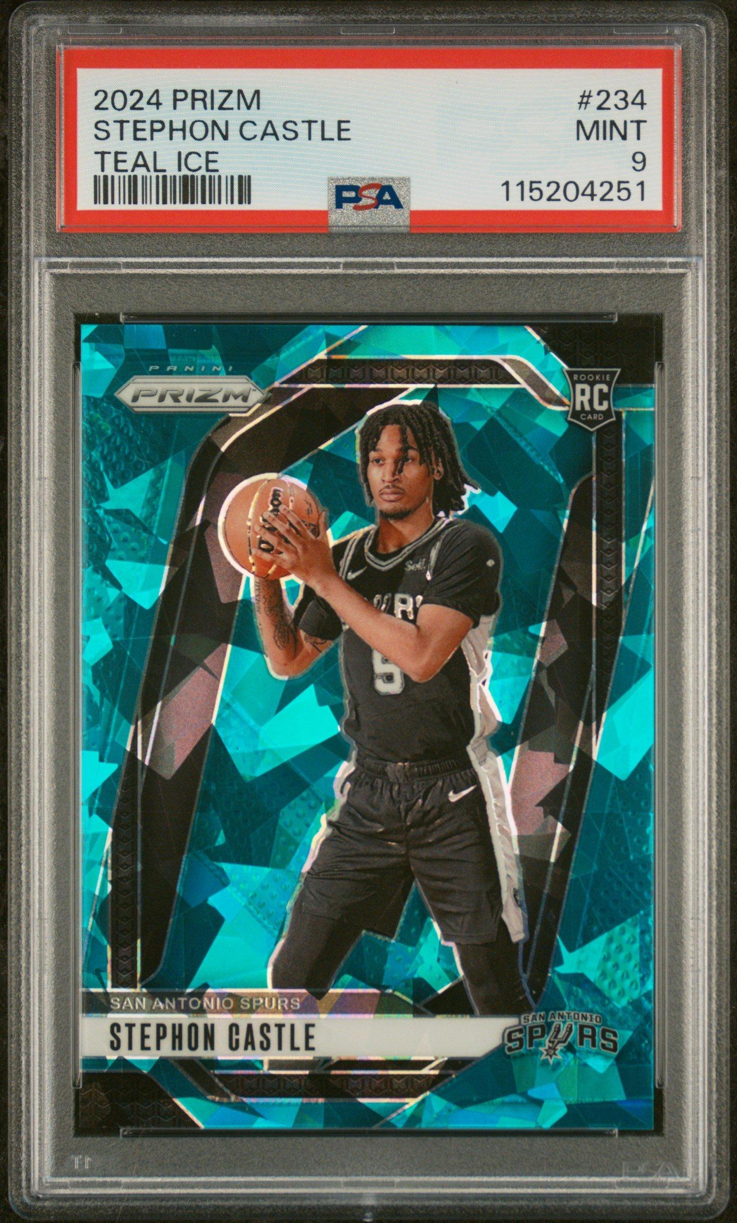 2024 Panini Prizm 234 Stephon Castle Teal Ice PSA 9