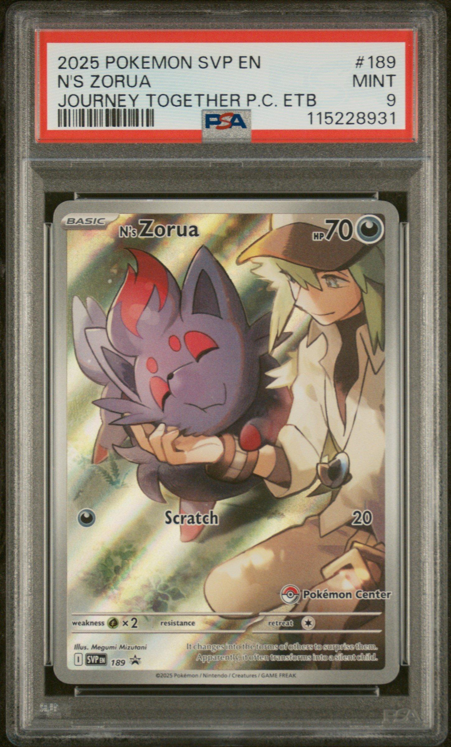 2025 Pokemon Svp En-sv Black Star Promo 189 N's Zorua Journey