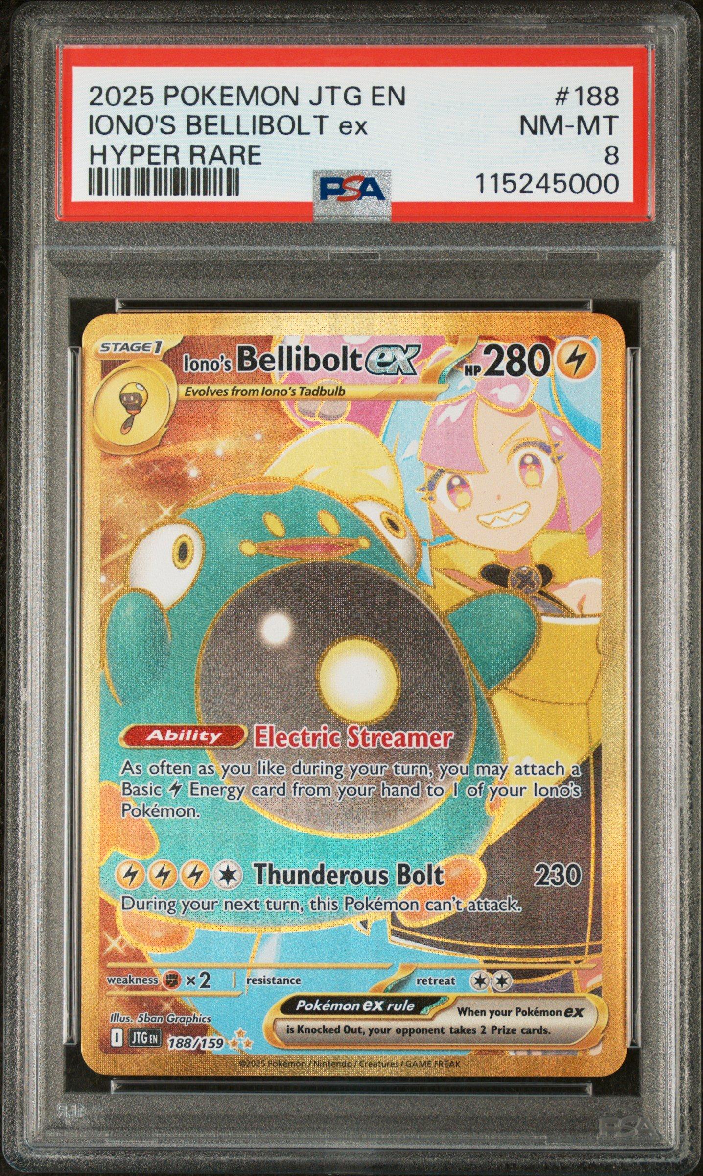 2025 Pokemon Jtg En-journey Together 188 Iono's Bellibolt Ex Hyper